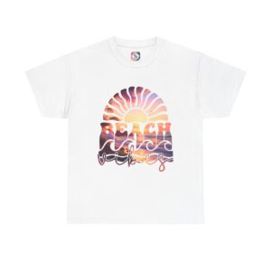 Beach Vibes T-Shirt — Retro Sunset Surf Graphic Tee
