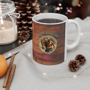 Rustic Cowboy Coffee Mug - Perfect for Morning Brews, Gift for Horse Lovers, Home Decor, Western Themed Kitchen, Ride a Cowboy Design