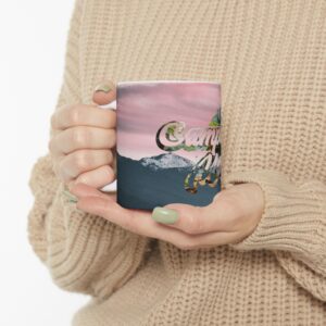 Camping Mode Ceramic Mug — Mountain Landscape Coffee Cup (11oz/15oz)