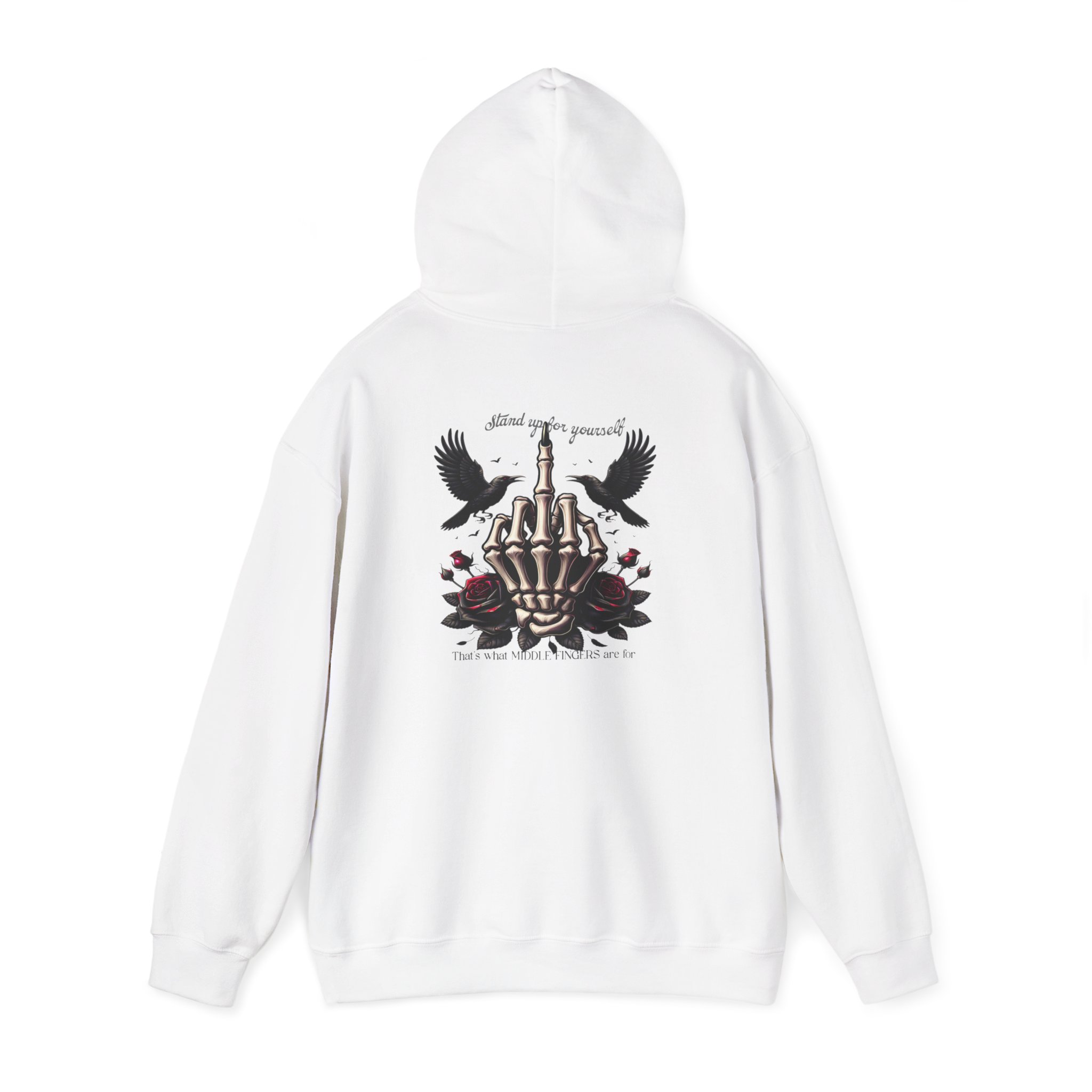 Gothic Skeleton Hoodie, Unisex Heavy Blend™ Sweatshirt for Halloween, Casual Wear, Gothic Fashion, Unique Gift, Streetwear - Image 3