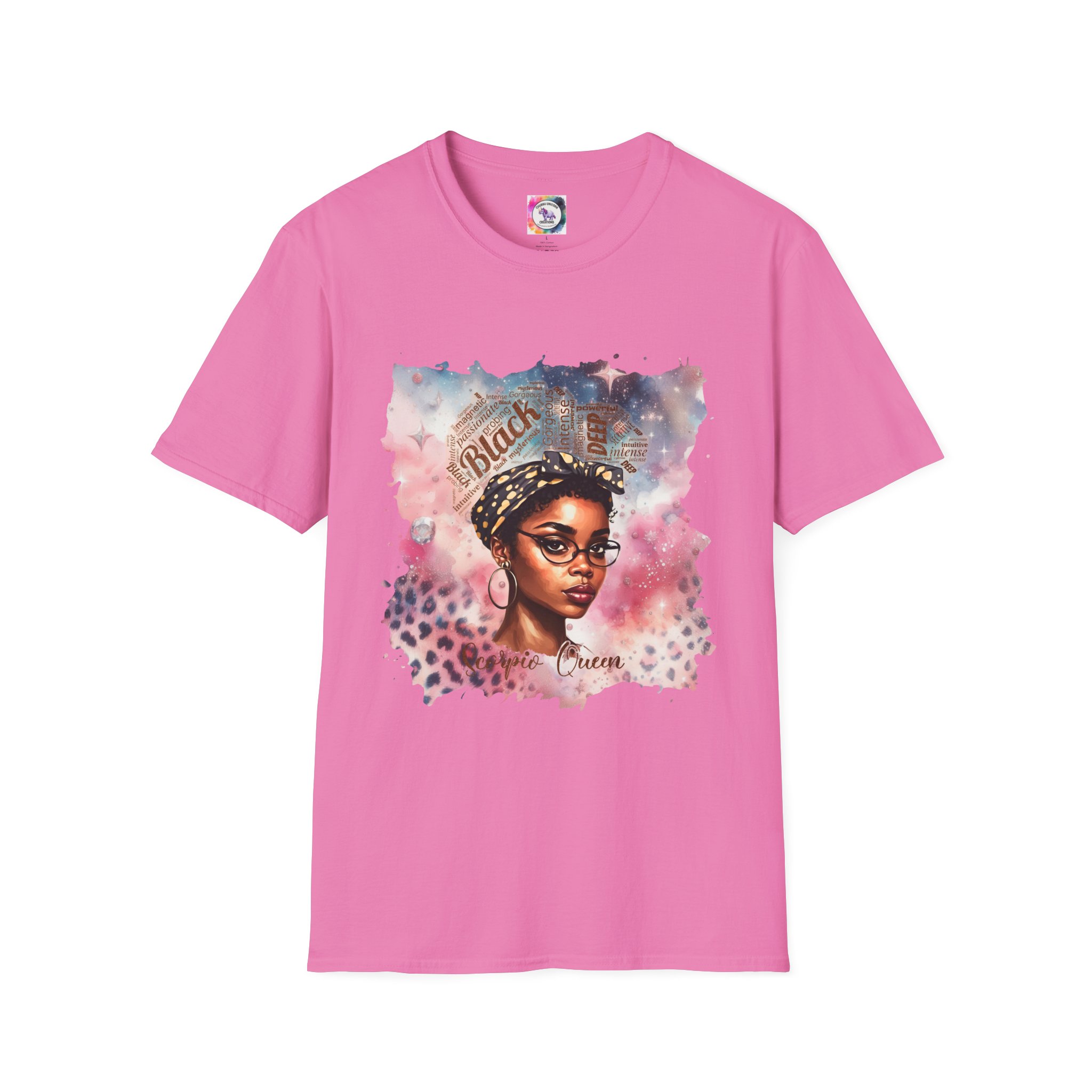 T-Shirt — 'Black Scorpio Queen' Afrocentric Watercolor Portrait Tee - Image 61