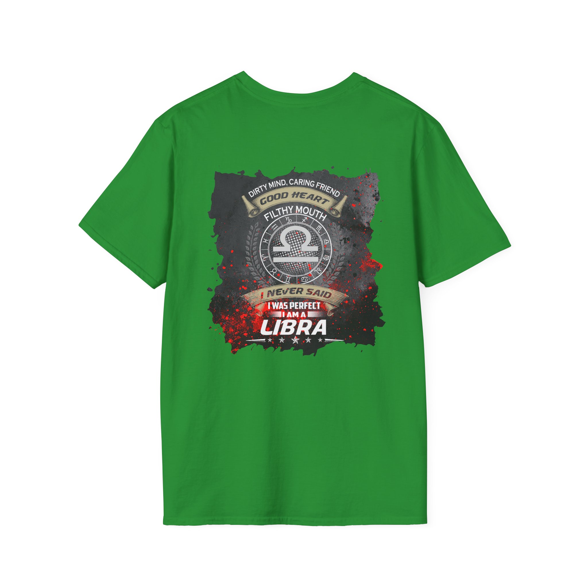 Libra Zodiac T-Shirt — Scales Astrology Tee with "I Was Perfectly Libra" Back Design - Image 3