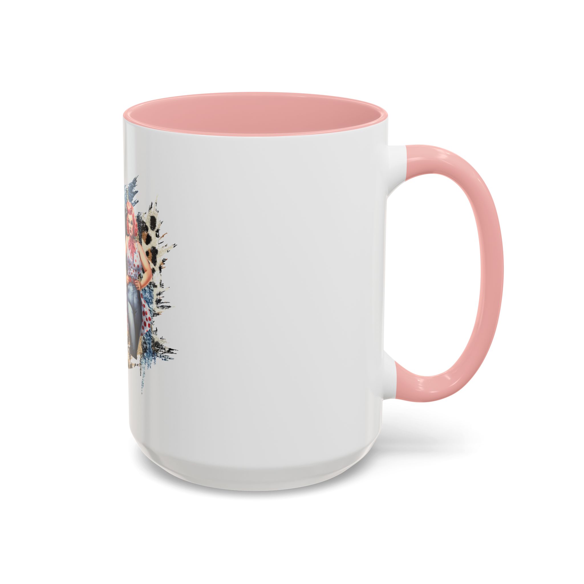 Vintage Pin-Up Coffee Mug — "Beauty is Not Defined by the Size of Your Jeans" Accent Mug - Image 26