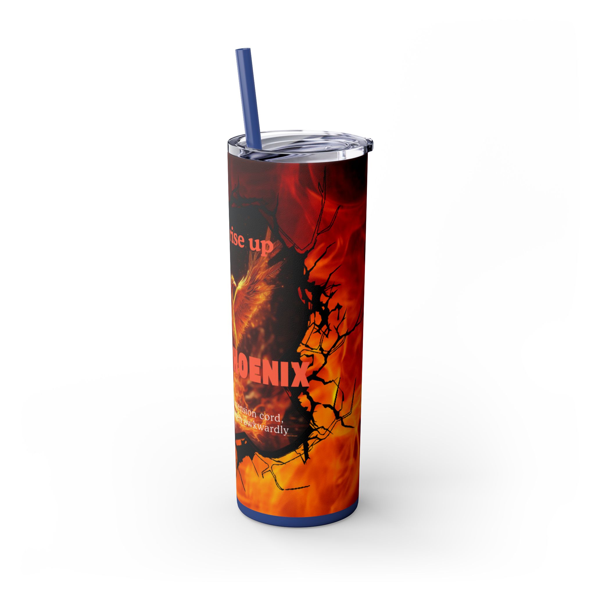 Fiery Phoenix Skinny Tumbler | Inspirational Drinkware, 20oz Travel Mug, Motivational Gift, Coffee Cup, Unique Water Bottle - Image 52