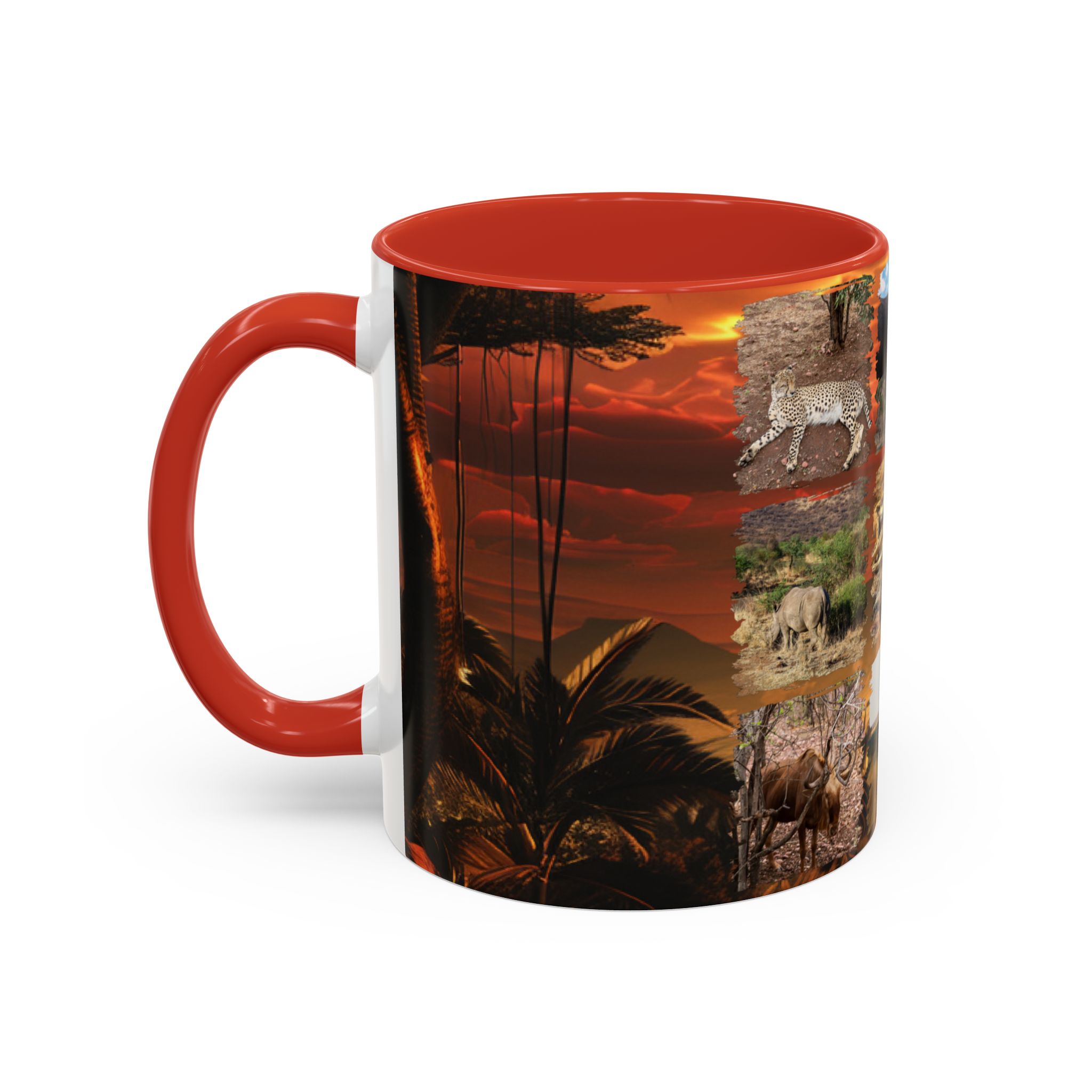 Wildlife Collage Accent Coffee Mug — Rustic Safari Animal Photo Design (11/15 oz) - Image 15