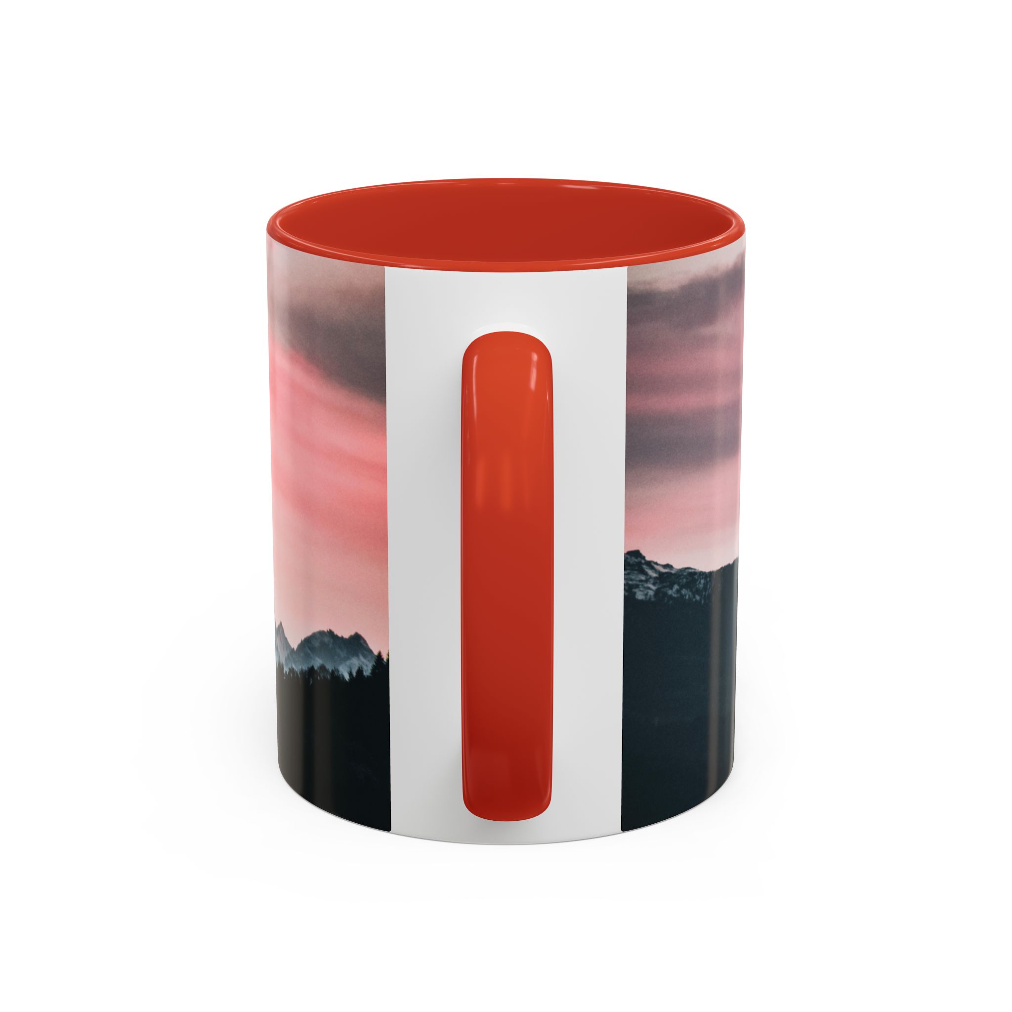 Camping Mode Coffee Mug — Pink Mountain Scenic Accent Mug (11/15oz) - Image 19