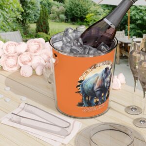 Colorful Ice Bucket with Tongs - Unique Party and Home Bar Decor, Great for Summer Celebrations, Birthdays, BBQs, Outdoor Gatherings, [...]