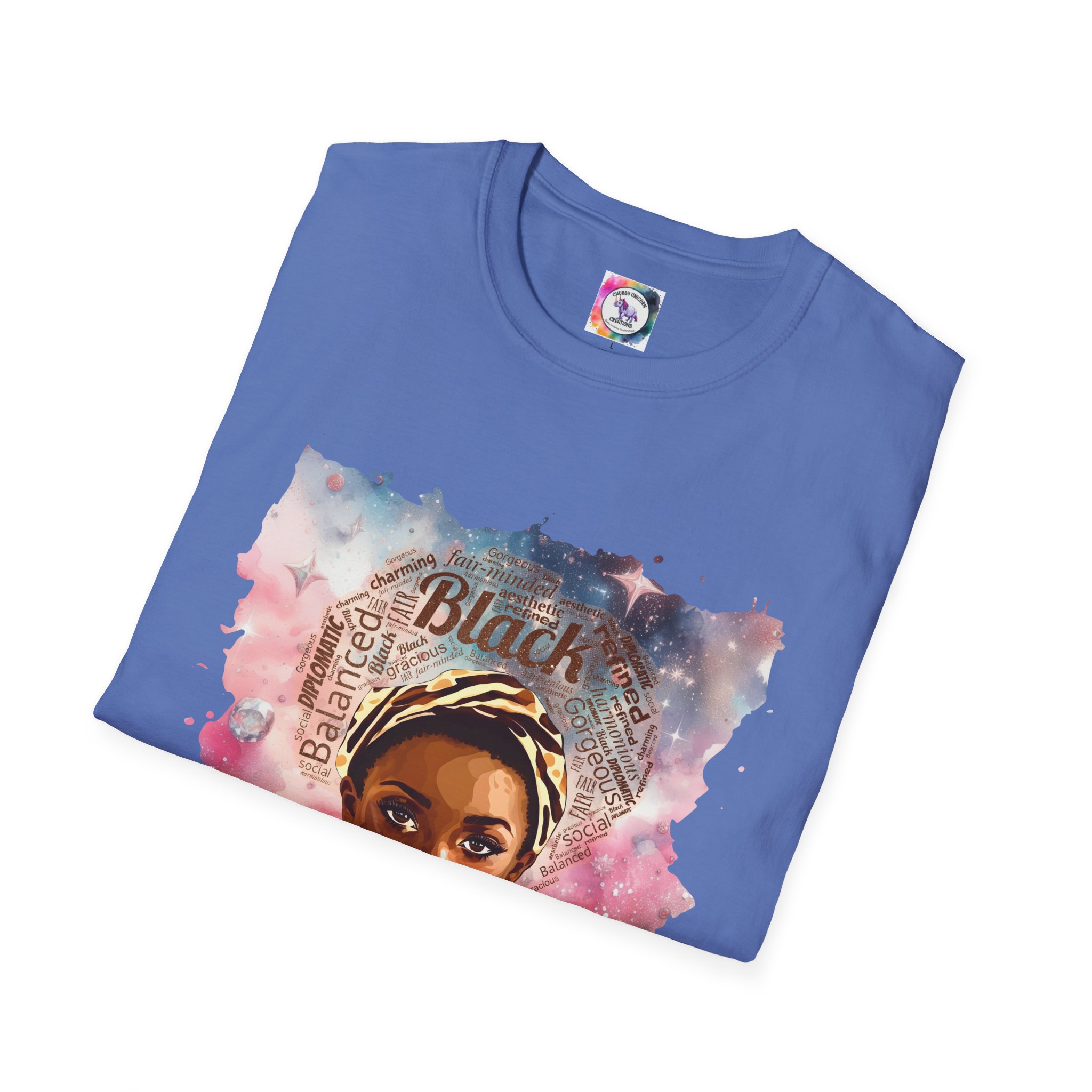 T-Shirt — Black Libra Queen Portrait Tee (Afrocentric Art, Empowerment) - Image 39