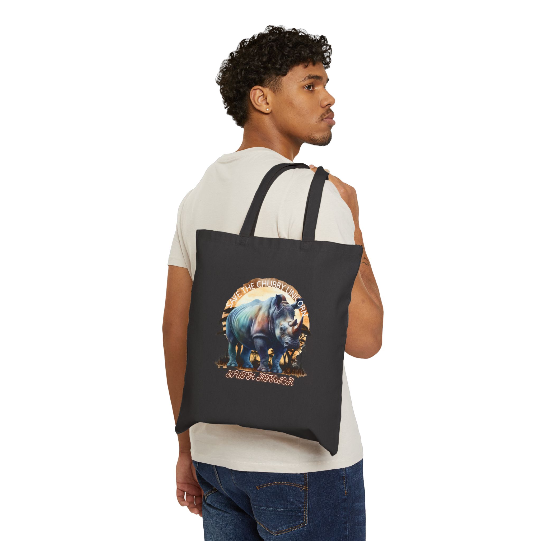 Wildlife Adventure Cotton Canvas Tote Bag, Eco-Friendly Shopping Bag, Animal Lover Gift, Nature Tote, Beach Bag, Reusable Grocery Bag - Image 8