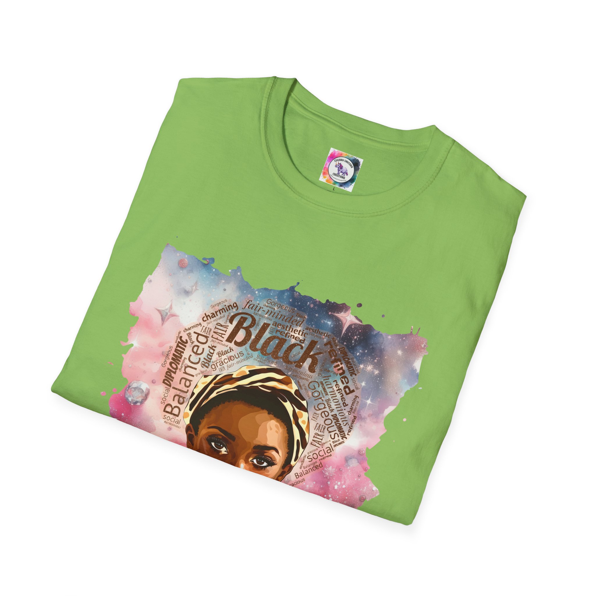 T-Shirt — Black Libra Queen Portrait Tee (Afrocentric Art, Empowerment) - Image 34