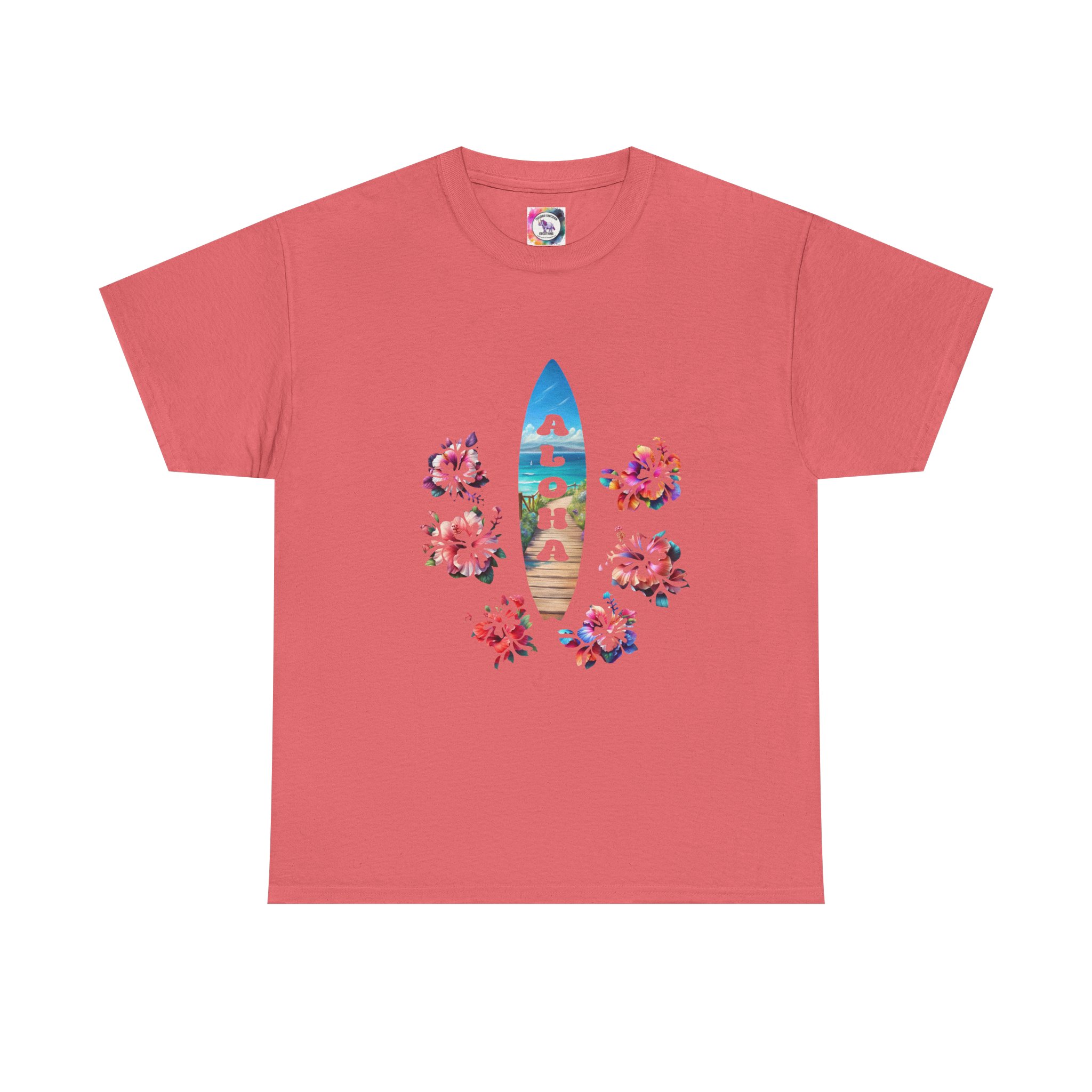 Aloha Surfboard Tee — Hawaiian Floral Beach T-Shirt - Image 9