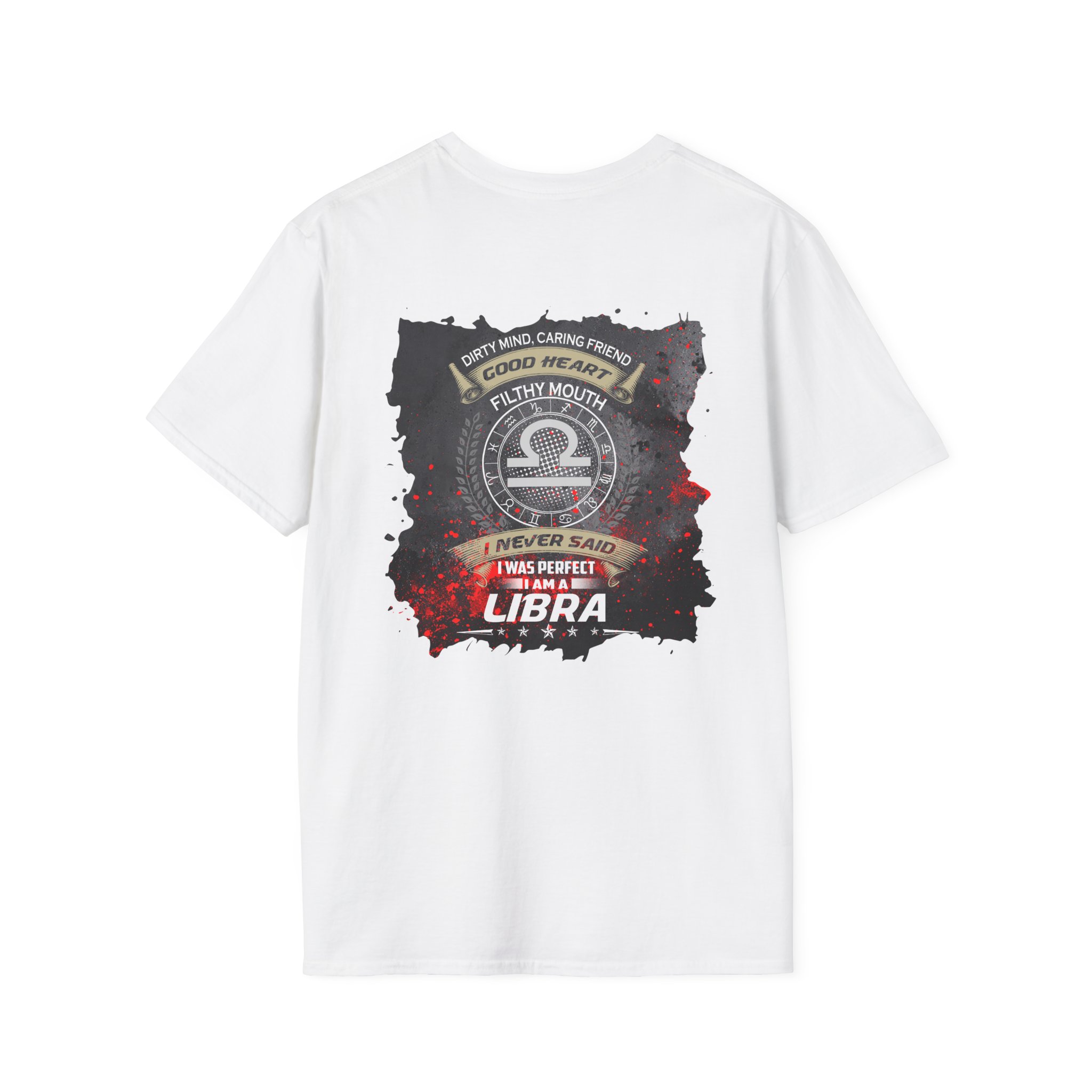 Libra Zodiac T-Shirt — Scales Astrology Tee with "I Was Perfectly Libra" Back Design - Image 7