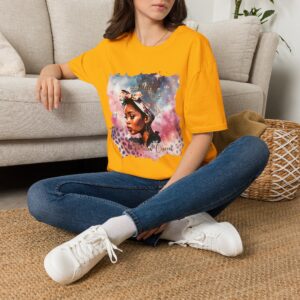 Women of Color Watercolor Portrait T-Shirt - 'Sagittarius Queen'