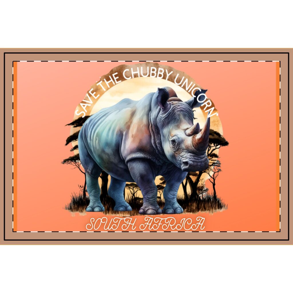 Rhino-Themed Large Serving Tray | Eco-Friendly Decor for Animal Lovers, Party Serving Platter, Unique Gift, Kitchen Tray, Wildlife Awareness