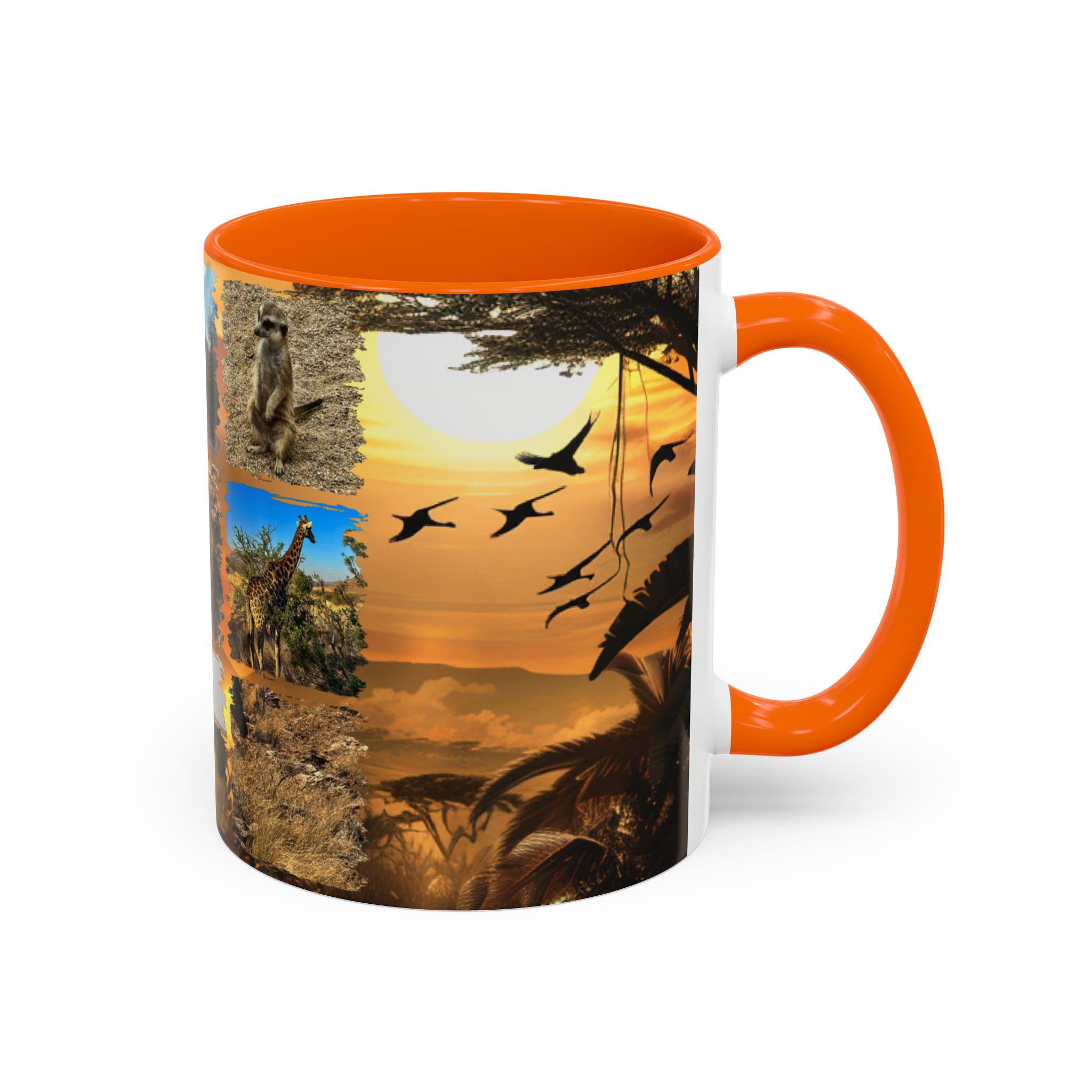 Wildlife Collage Accent Coffee Mug — Rustic Safari Animal Photo Design (11/15 oz) - Image 42