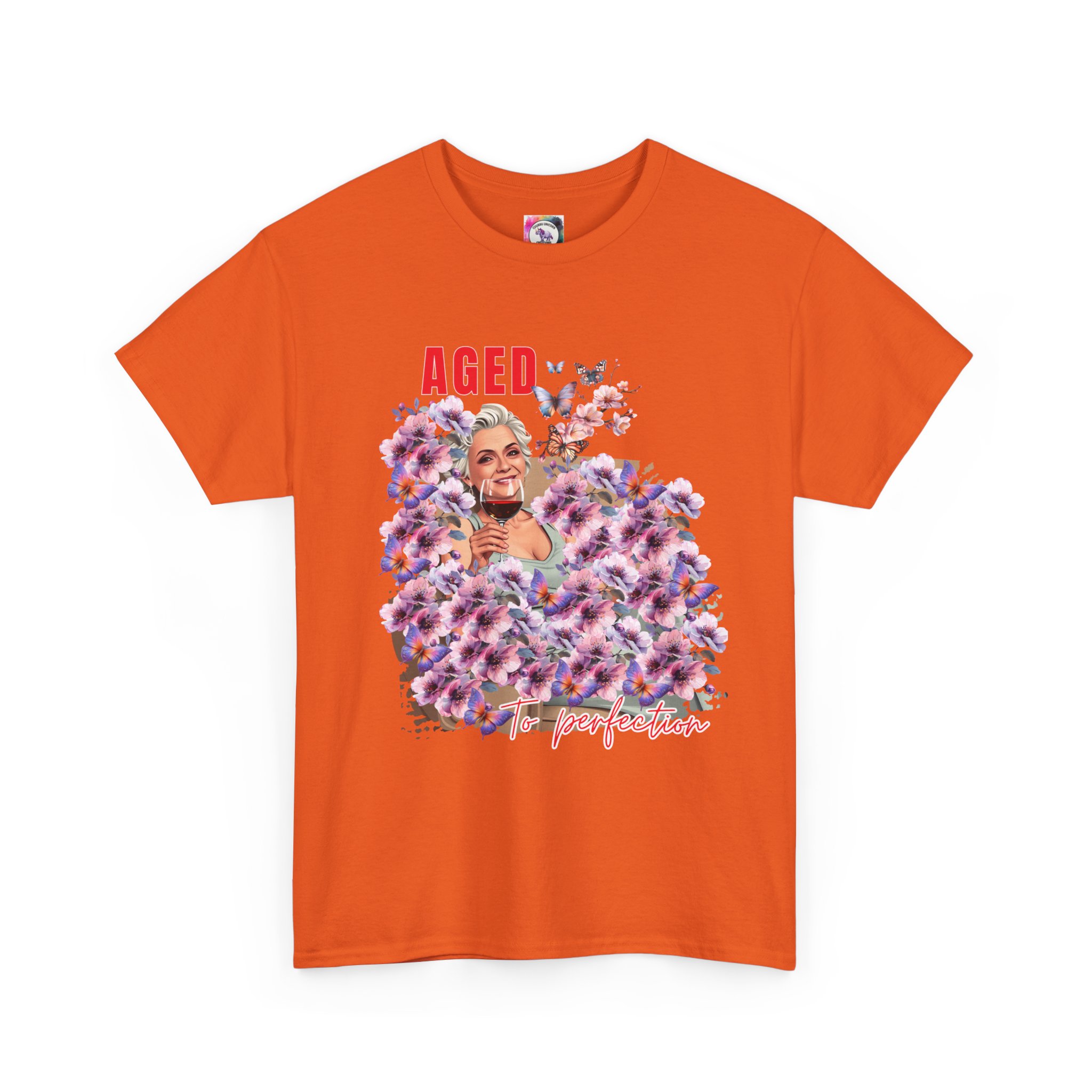 Aged to Perfection Unisex Heavy Cotton Tee, Birthday Gift, Casual Wear, Celebration Shirt, Floral Graphic Tee - Image 33