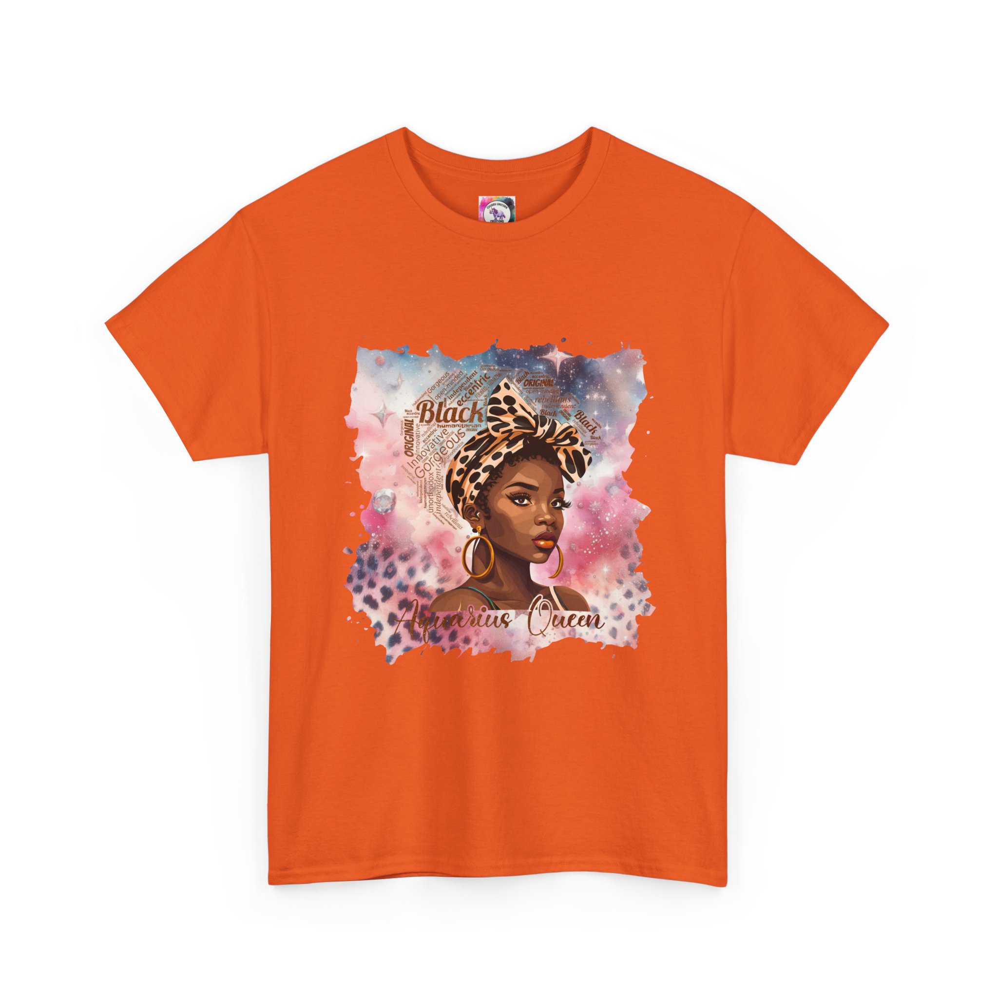 Black Aquarius Queen Tee — Watercolor Portrait T‑Shirt Celebrating Black Beauty - Image 28