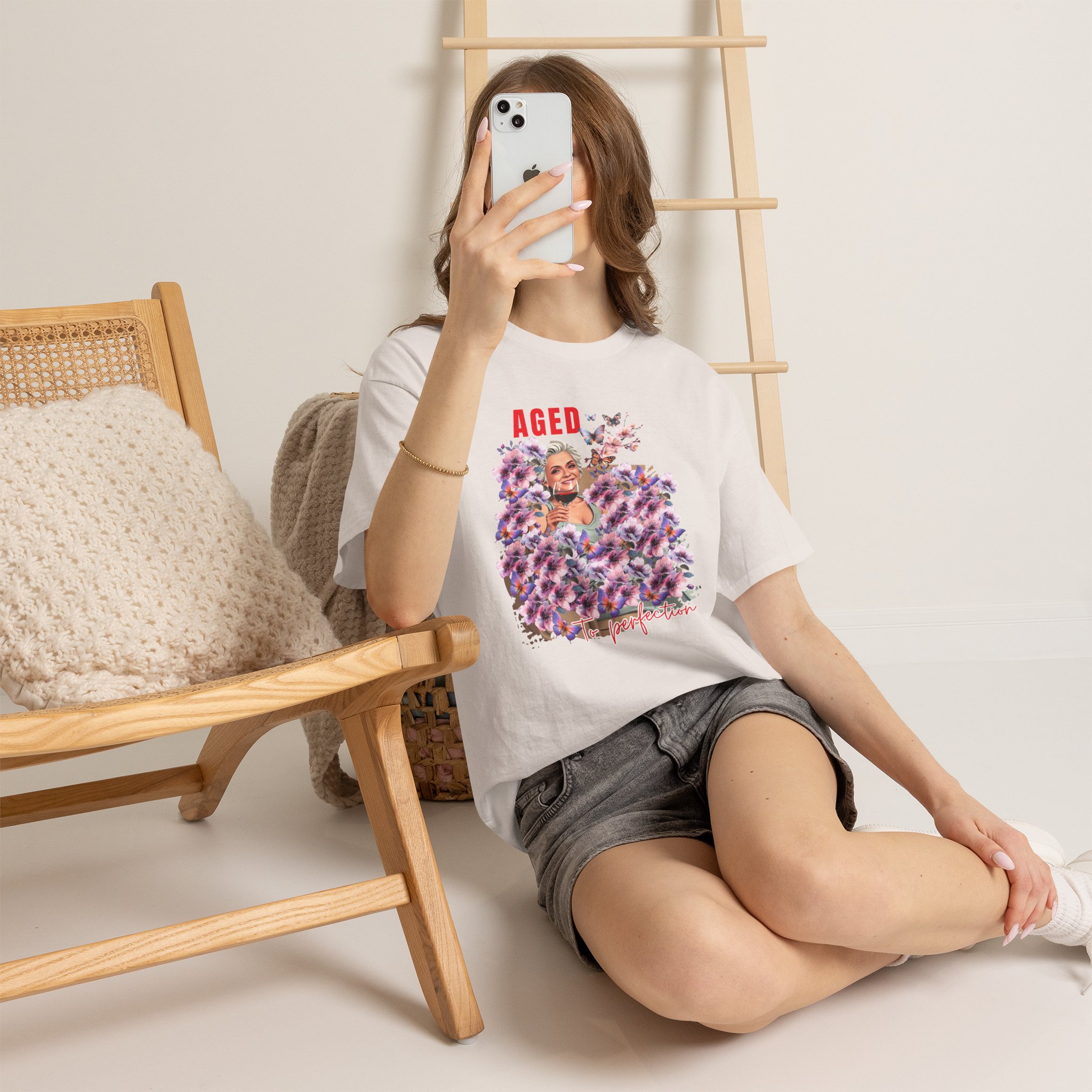 Aged to Perfection Unisex Heavy Cotton Tee, Birthday Gift, Casual Wear, Celebration Shirt, Floral Graphic Tee - Image 25