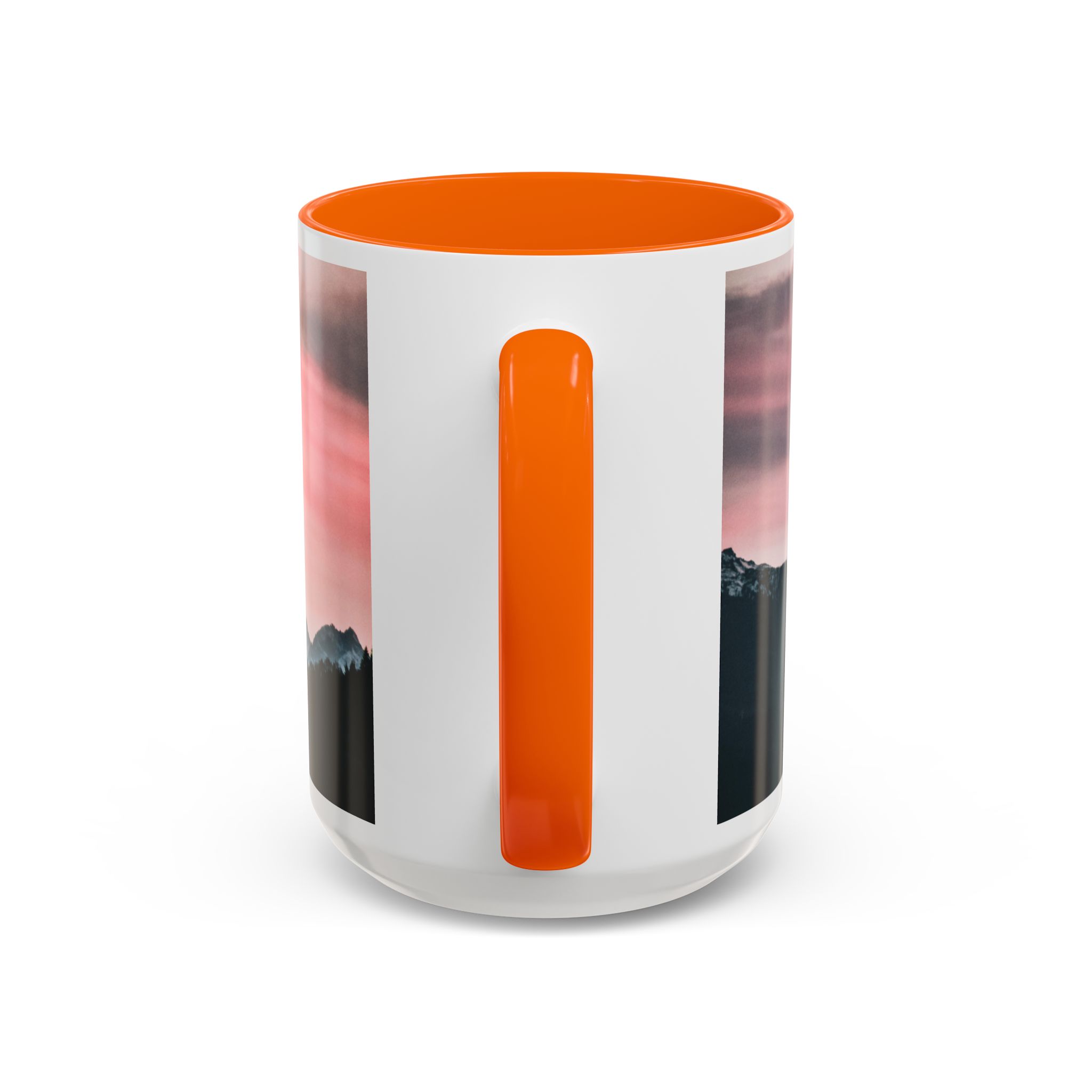 Camping Mode Coffee Mug — Pink Mountain Scenic Accent Mug (11/15oz) - Image 64