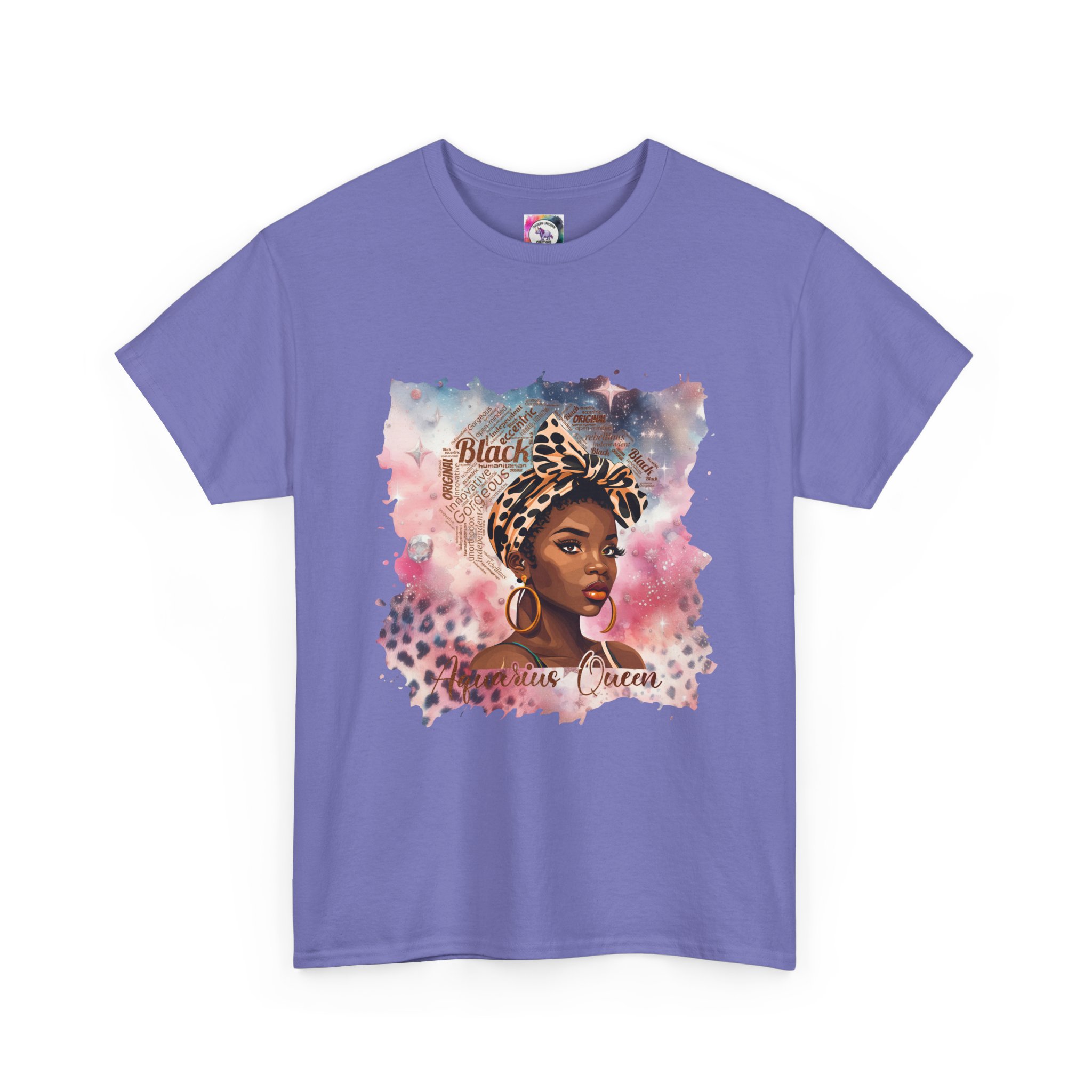 Black Aquarius Queen Tee — Watercolor Portrait T‑Shirt Celebrating Black Beauty - Image 40
