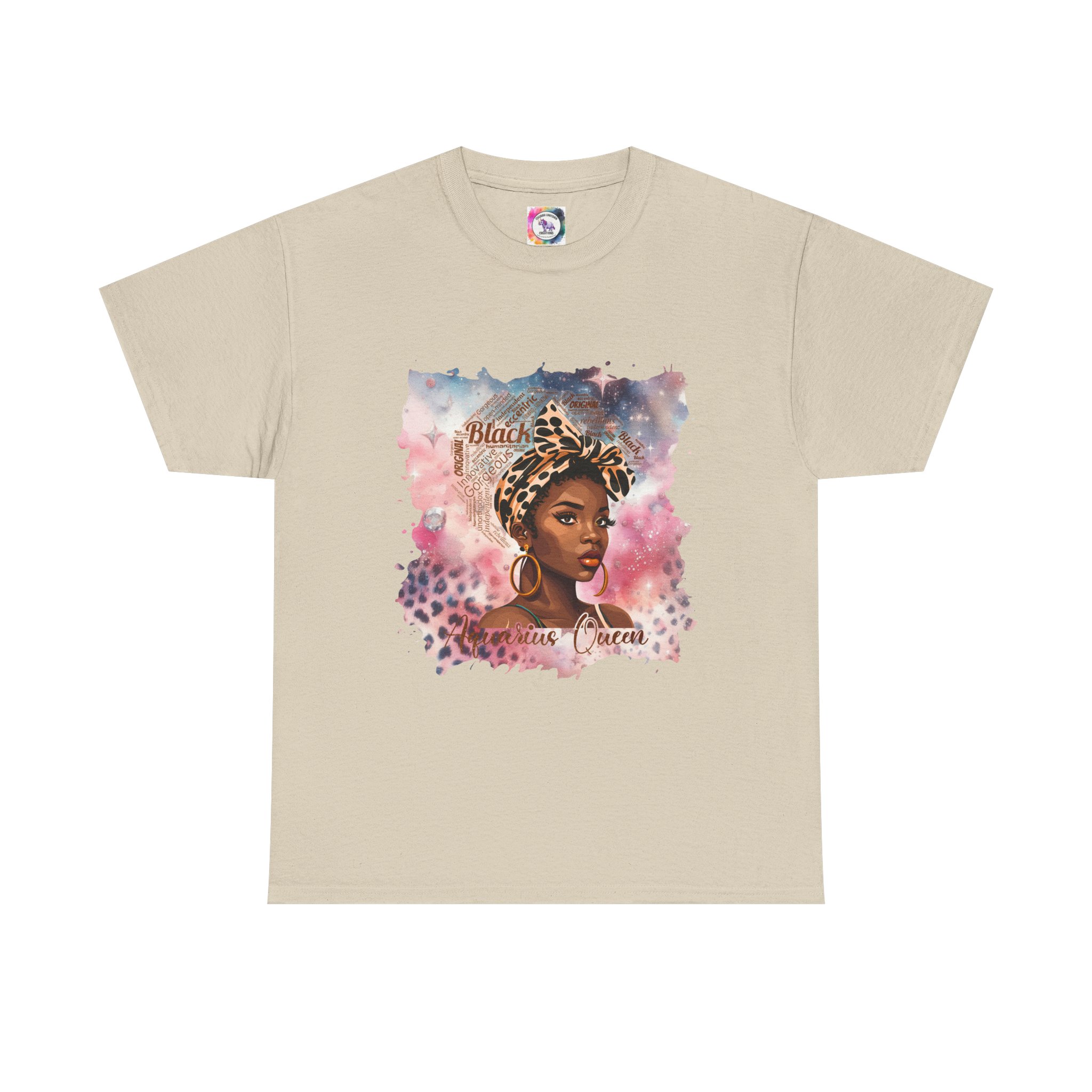 Black Aquarius Queen Tee — Watercolor Portrait T‑Shirt Celebrating Black Beauty - Image 18