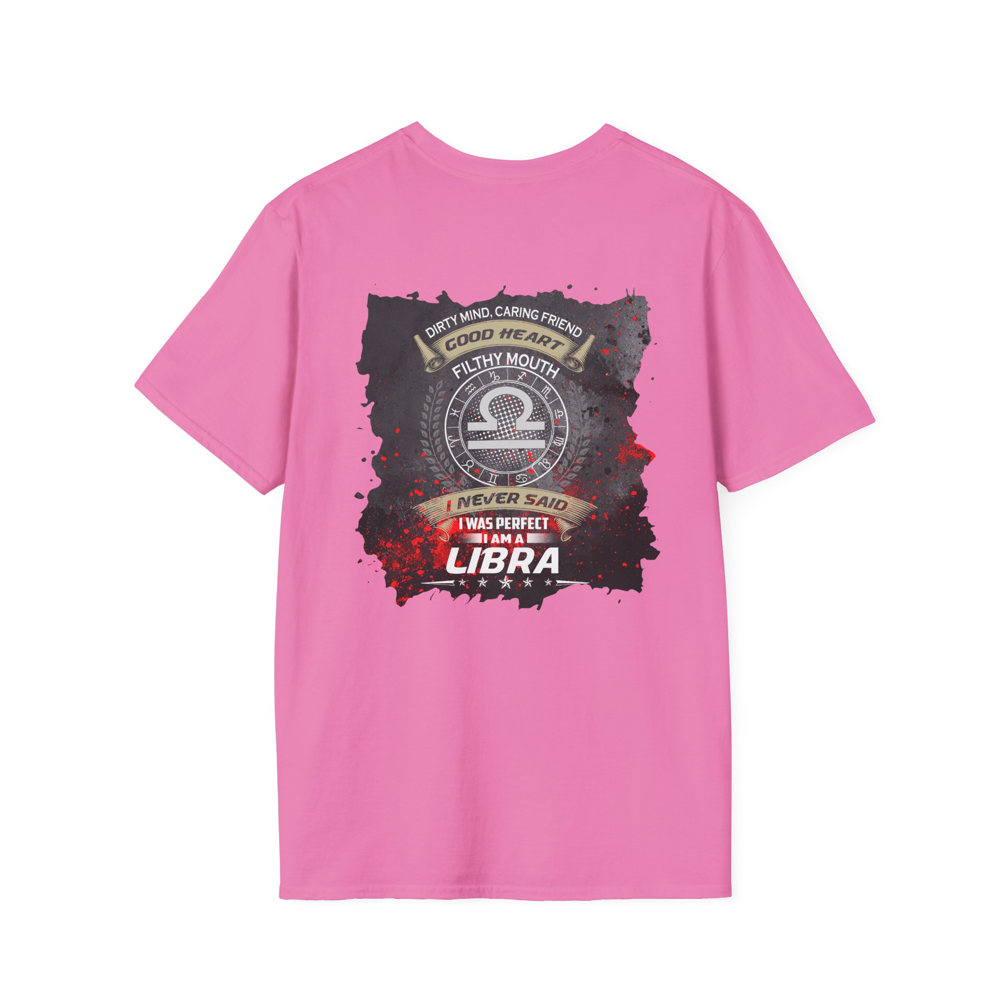 Libra Zodiac T-Shirt — Scales Astrology Tee with "I Was Perfectly Libra" Back Design - Image 52