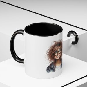 Funny Stressed Girl Accent Coffee Mug — Quirky Office Gift for Coffee Lovers