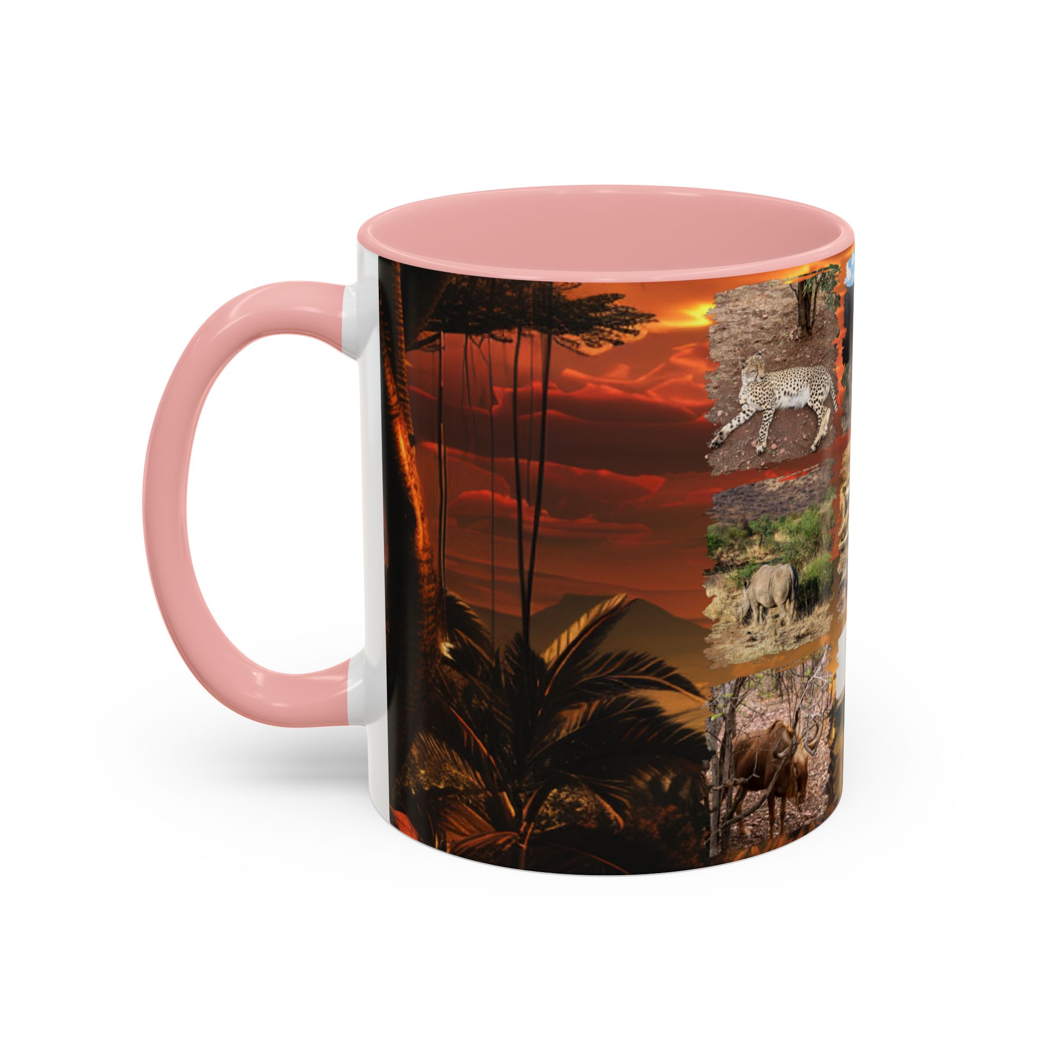 Wildlife Collage Accent Coffee Mug — Rustic Safari Animal Photo Design (11/15 oz) - Image 11
