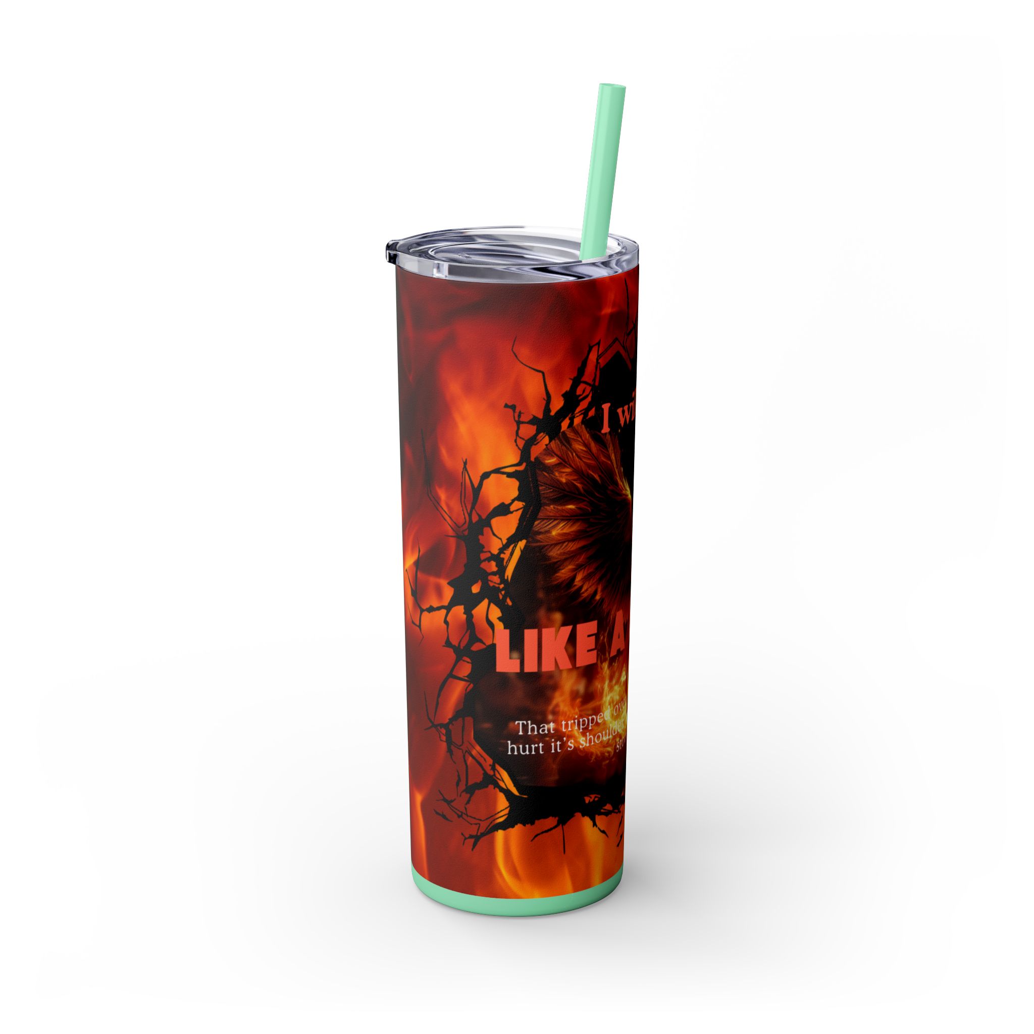 Fiery Phoenix Skinny Tumbler | Inspirational Drinkware, 20oz Travel Mug, Motivational Gift, Coffee Cup, Unique Water Bottle - Image 42