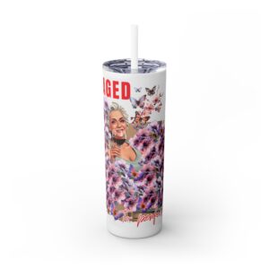 Skinny Tumbler — "Aged to Perfection" Floral 20oz Straw Cup