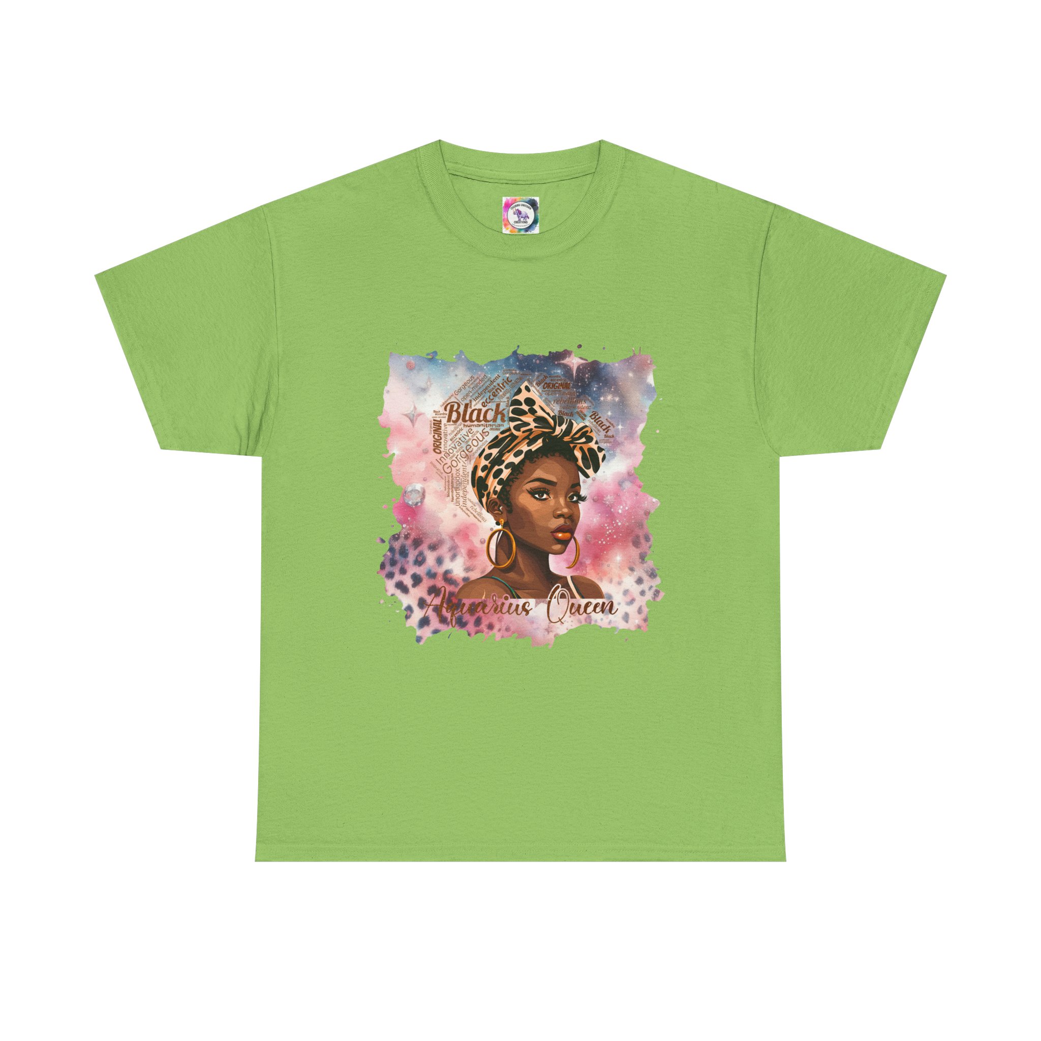 Black Aquarius Queen Tee — Watercolor Portrait T‑Shirt Celebrating Black Beauty - Image 30