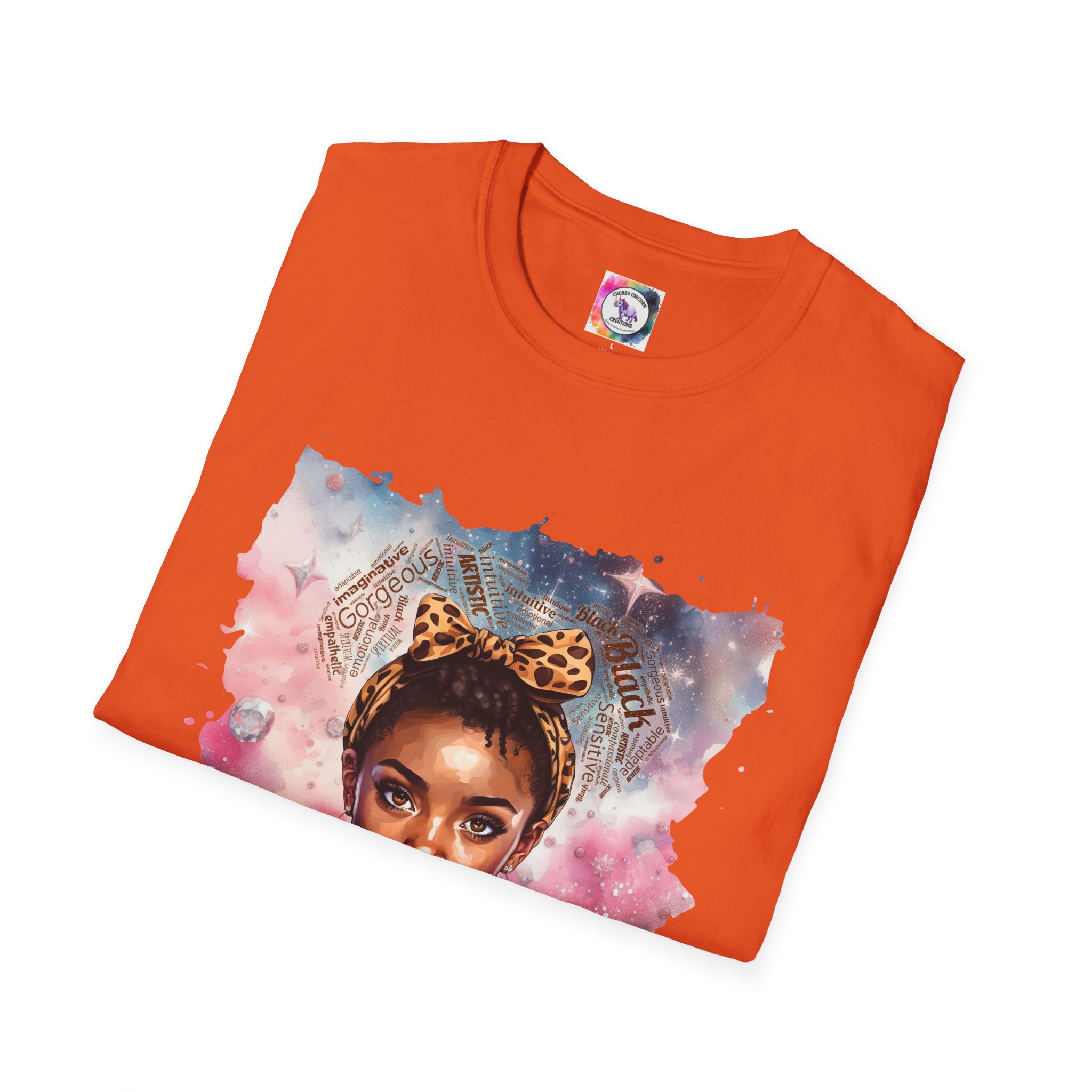 Pisces Queen Portrait T-Shirt — Leopard Headband Watercolor Glam Tee - Image 34