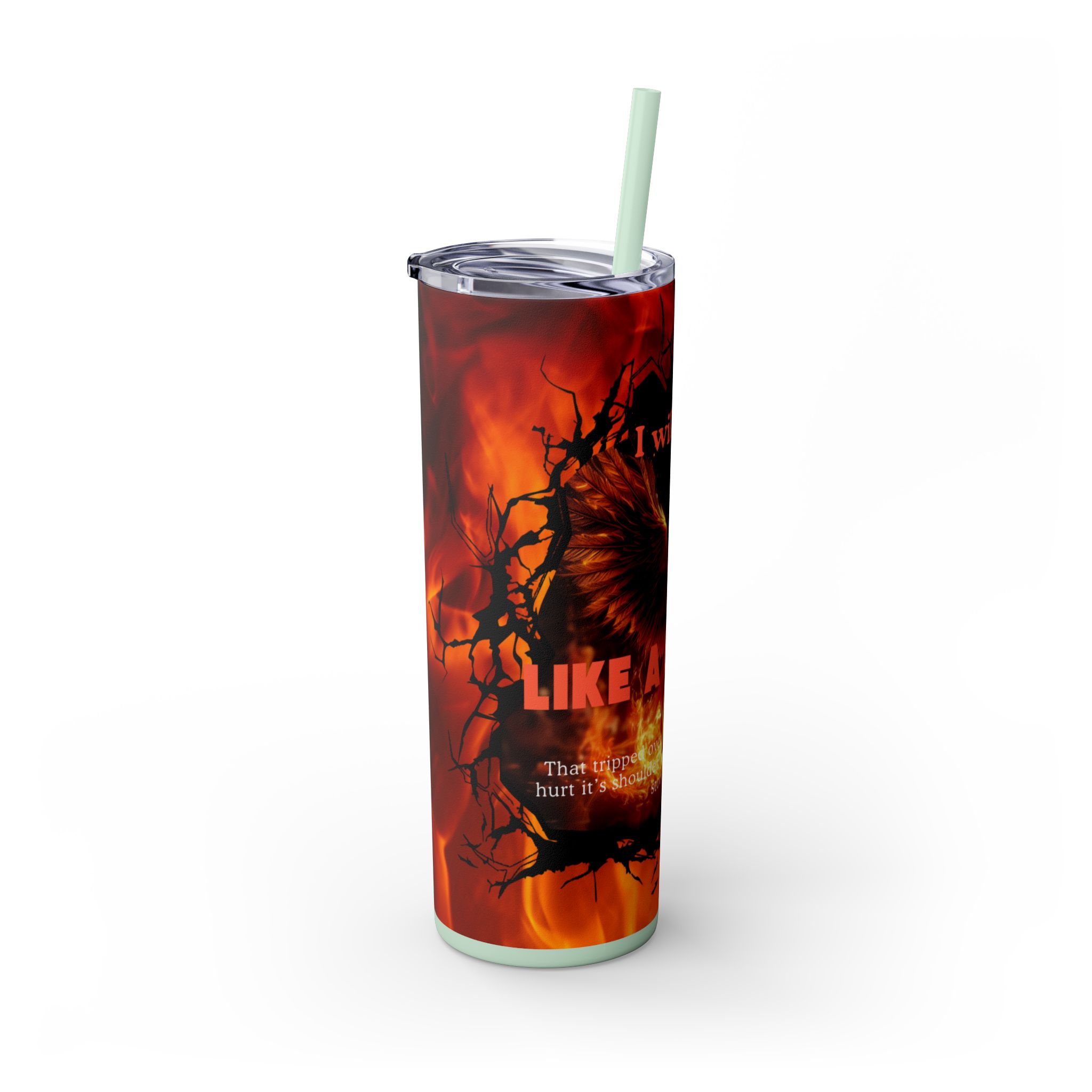 Fiery Phoenix Skinny Tumbler | Inspirational Drinkware, 20oz Travel Mug, Motivational Gift, Coffee Cup, Unique Water Bottle - Image 38