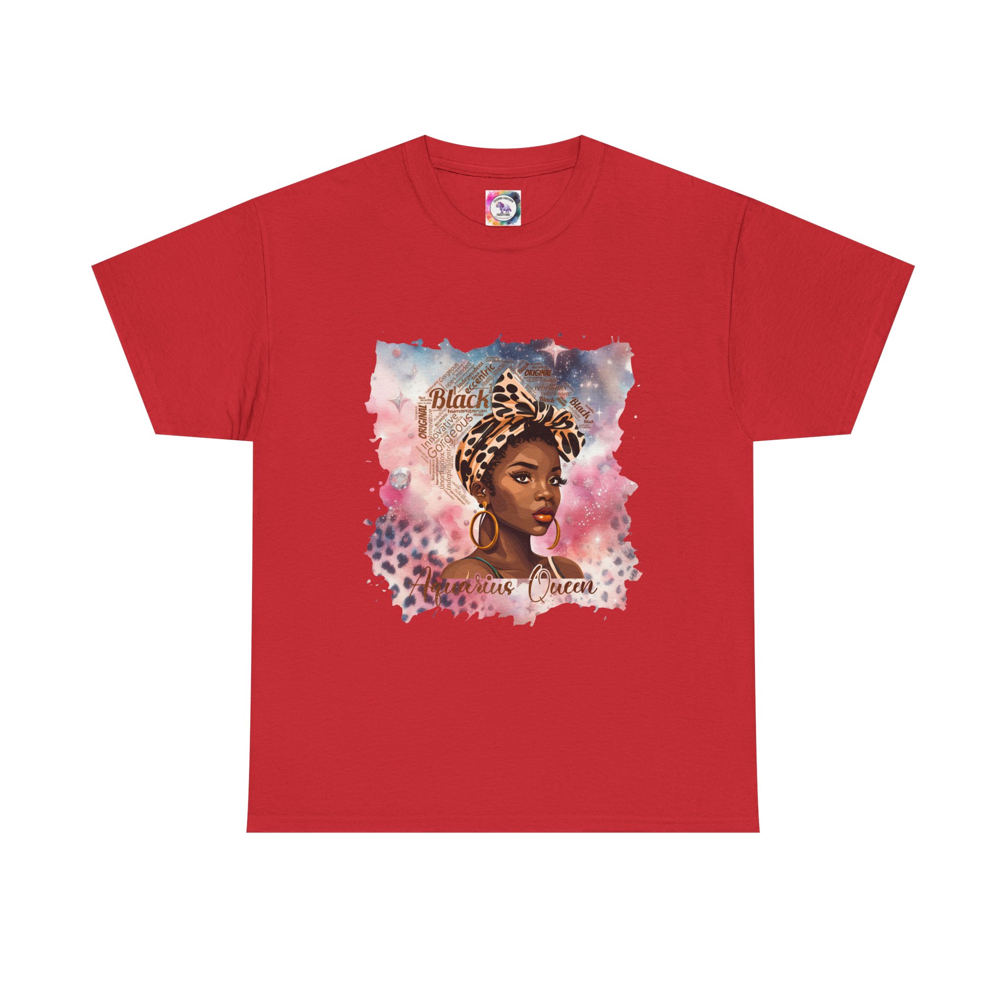 Black Aquarius Queen Tee — Watercolor Portrait T‑Shirt Celebrating Black Beauty - Image 46