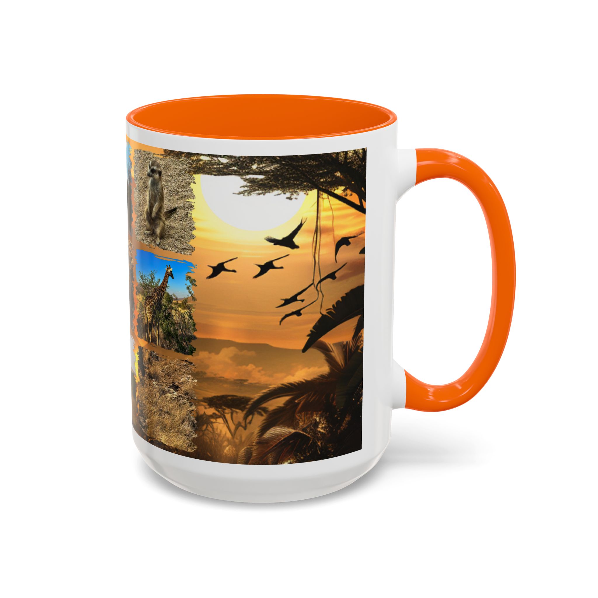 Wildlife Collage Accent Coffee Mug — Rustic Safari Animal Photo Design (11/15 oz) - Image 50