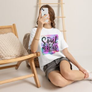 Soul of a Mermaid Unisex Heavy Cotton Tee, Nautical Shirt, Gift for Mermaids, Ocean Lover Tee, Beach Day Wear, Fun Summer Top