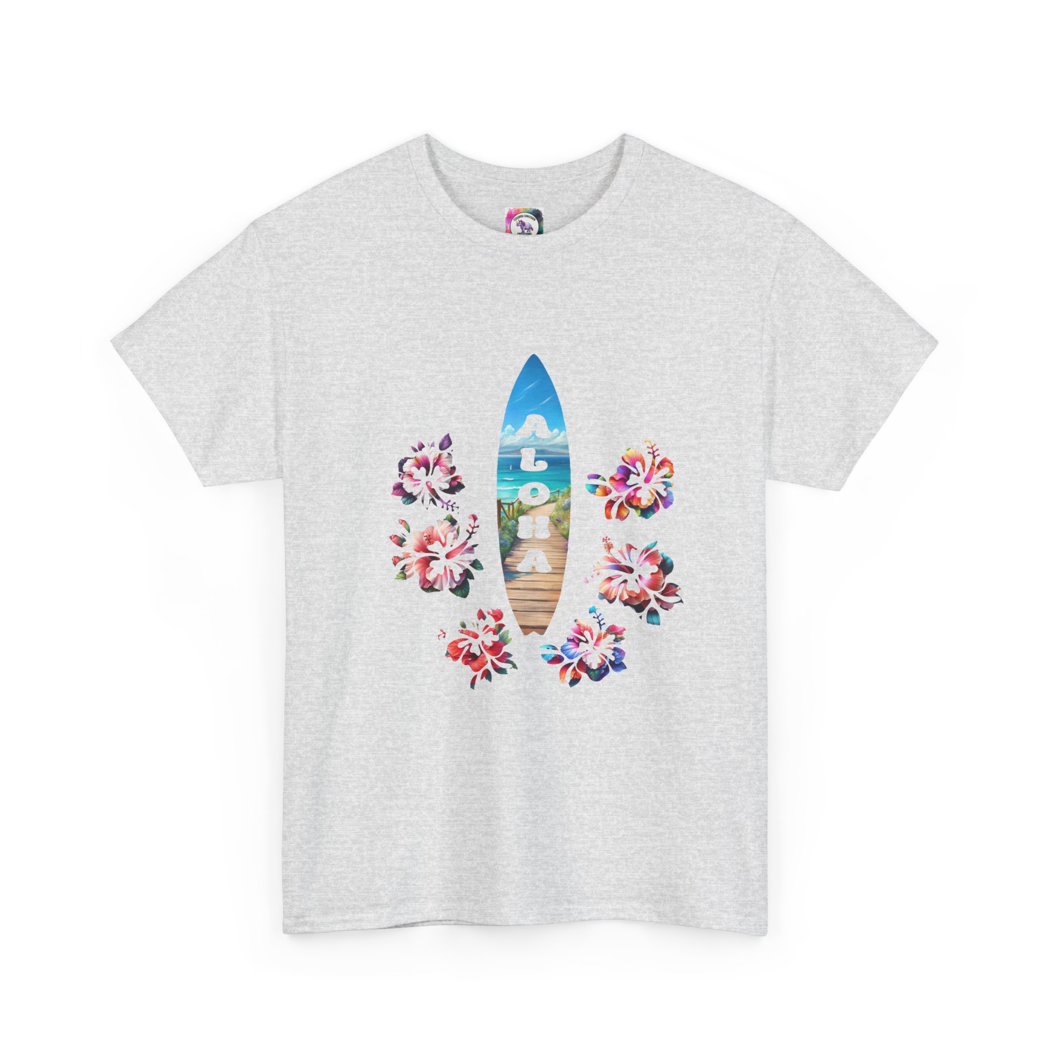 Aloha Surfboard Tee — Hawaiian Floral Beach T-Shirt - Image 7