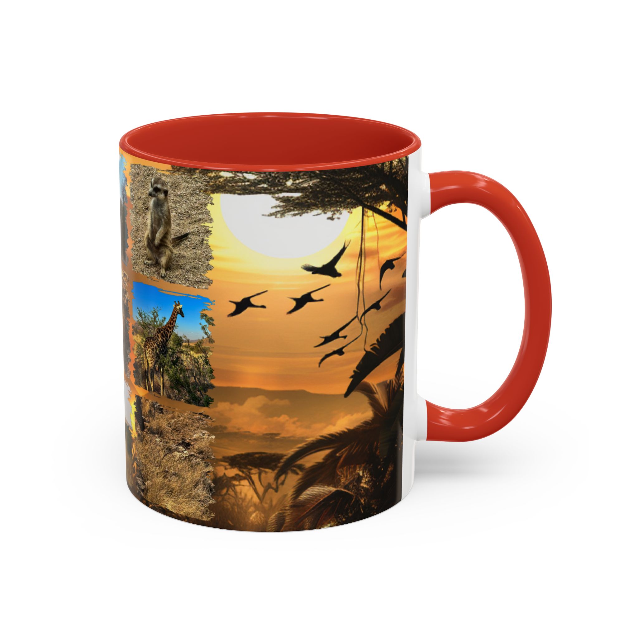 Wildlife Collage Accent Coffee Mug — Rustic Safari Animal Photo Design (11/15 oz) - Image 14