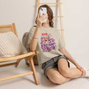Aged to Perfection Unisex Heavy Cotton Tee, Birthday Gift, Casual Wear, Celebration Shirt, Floral Graphic Tee