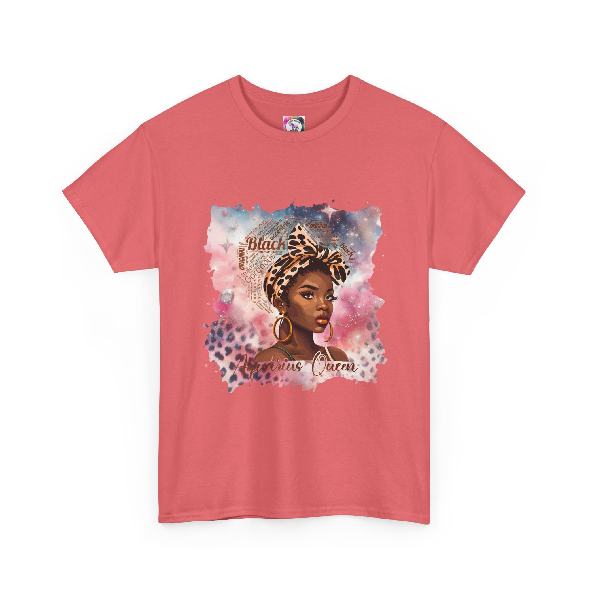 Black Aquarius Queen Tee — Watercolor Portrait T‑Shirt Celebrating Black Beauty - Image 12