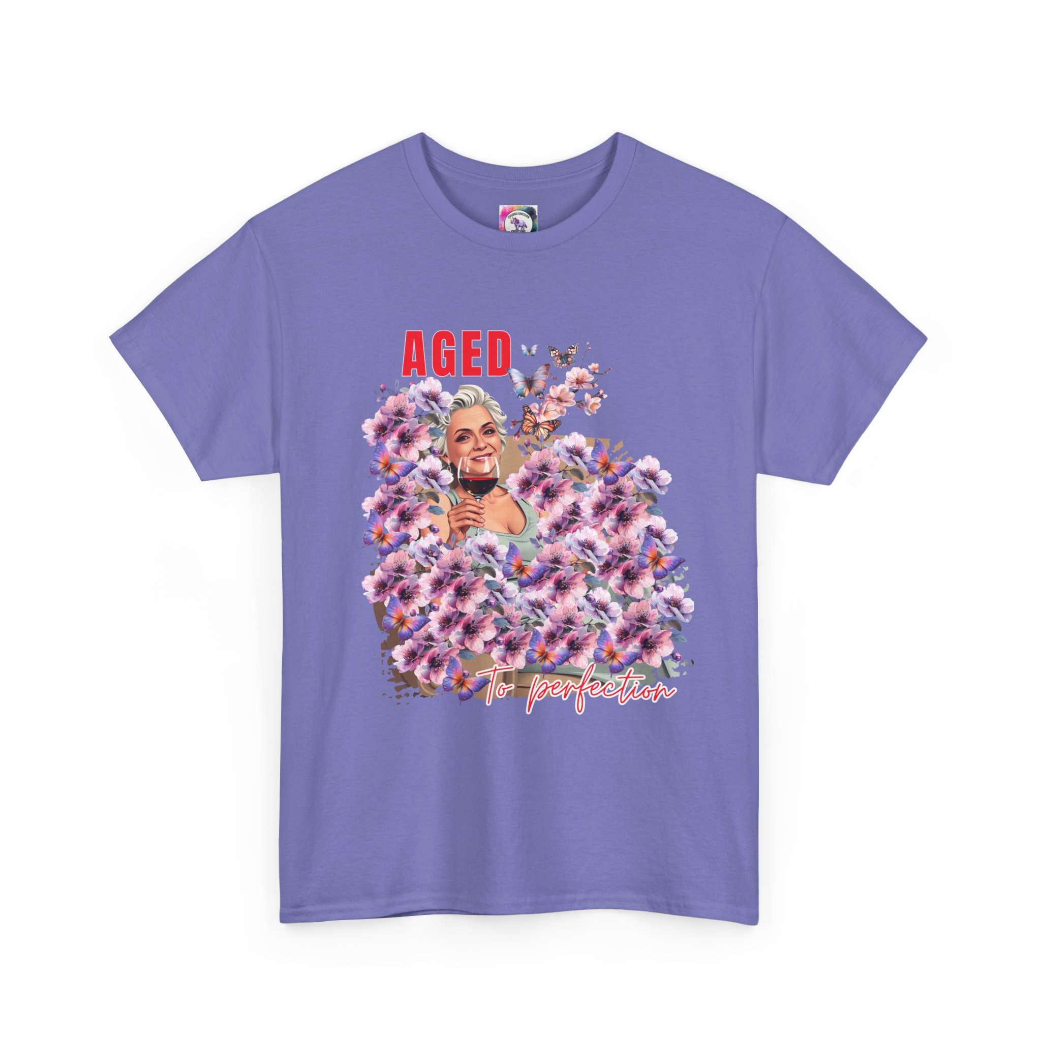 Aged to Perfection Unisex Heavy Cotton Tee, Birthday Gift, Casual Wear, Celebration Shirt, Floral Graphic Tee - Image 48
