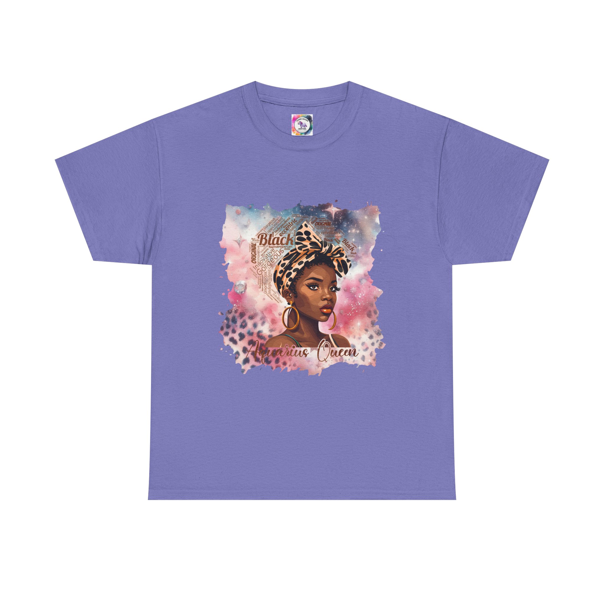 Black Aquarius Queen Tee — Watercolor Portrait T‑Shirt Celebrating Black Beauty - Image 38