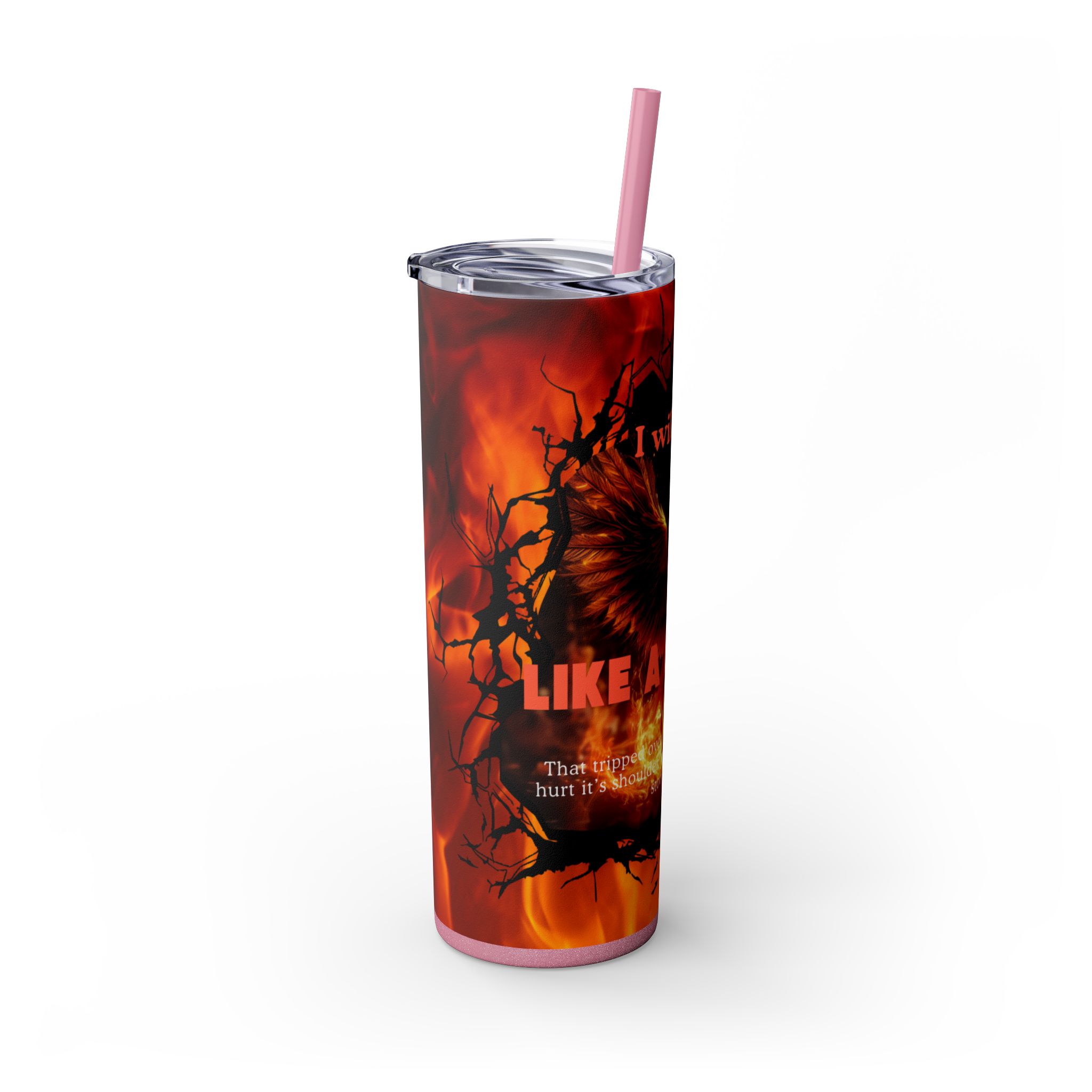 Fiery Phoenix Skinny Tumbler | Inspirational Drinkware, 20oz Travel Mug, Motivational Gift, Coffee Cup, Unique Water Bottle - Image 62
