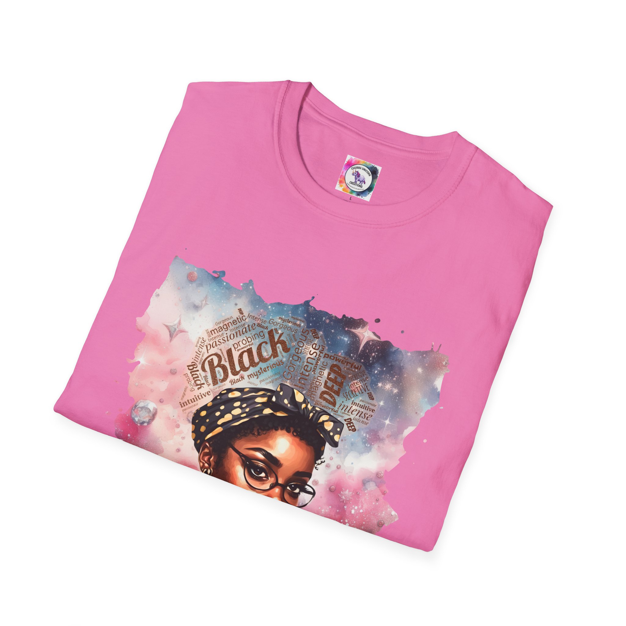 T-Shirt — 'Black Scorpio Queen' Afrocentric Watercolor Portrait Tee - Image 64