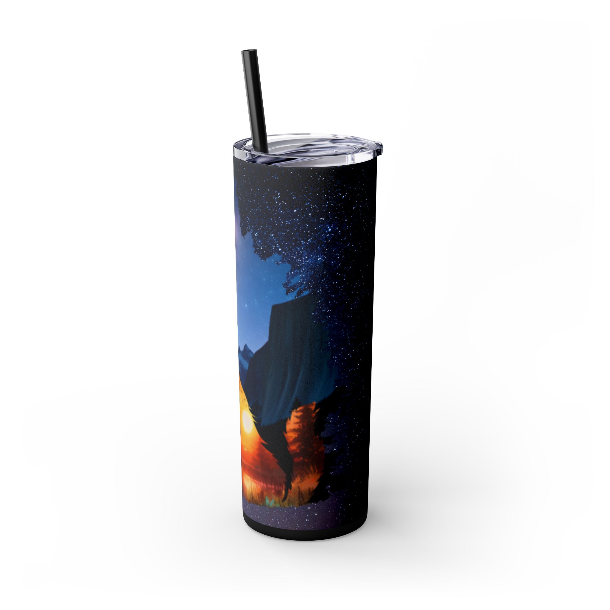 20oz Skinny Tumbler with Straw - Inspirational Travel Scene, Eco-Friendly Drinkware, Adventure Mug, Outdoor Gift, Unique Party Favor - Image 29