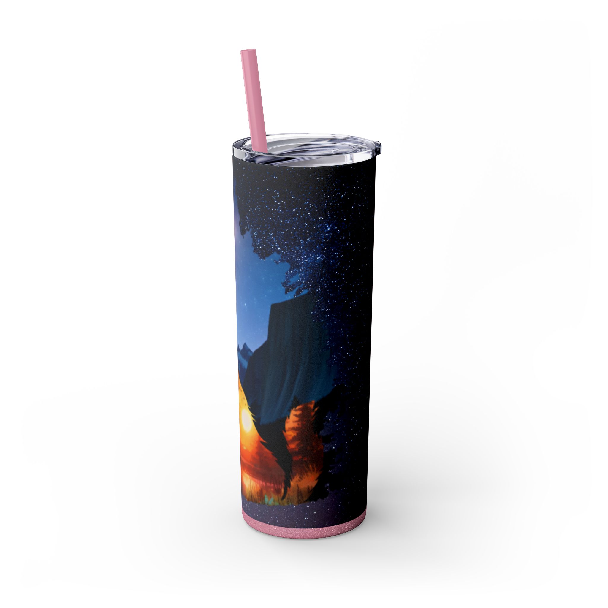 20oz Skinny Tumbler with Straw - Inspirational Travel Scene, Eco-Friendly Drinkware, Adventure Mug, Outdoor Gift, Unique Party Favor - Image 79
