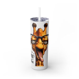 Giraffe Coffee Skinny Tumbler 20oz — 'A Yawn Is Just A Silent Scream For Coffee'