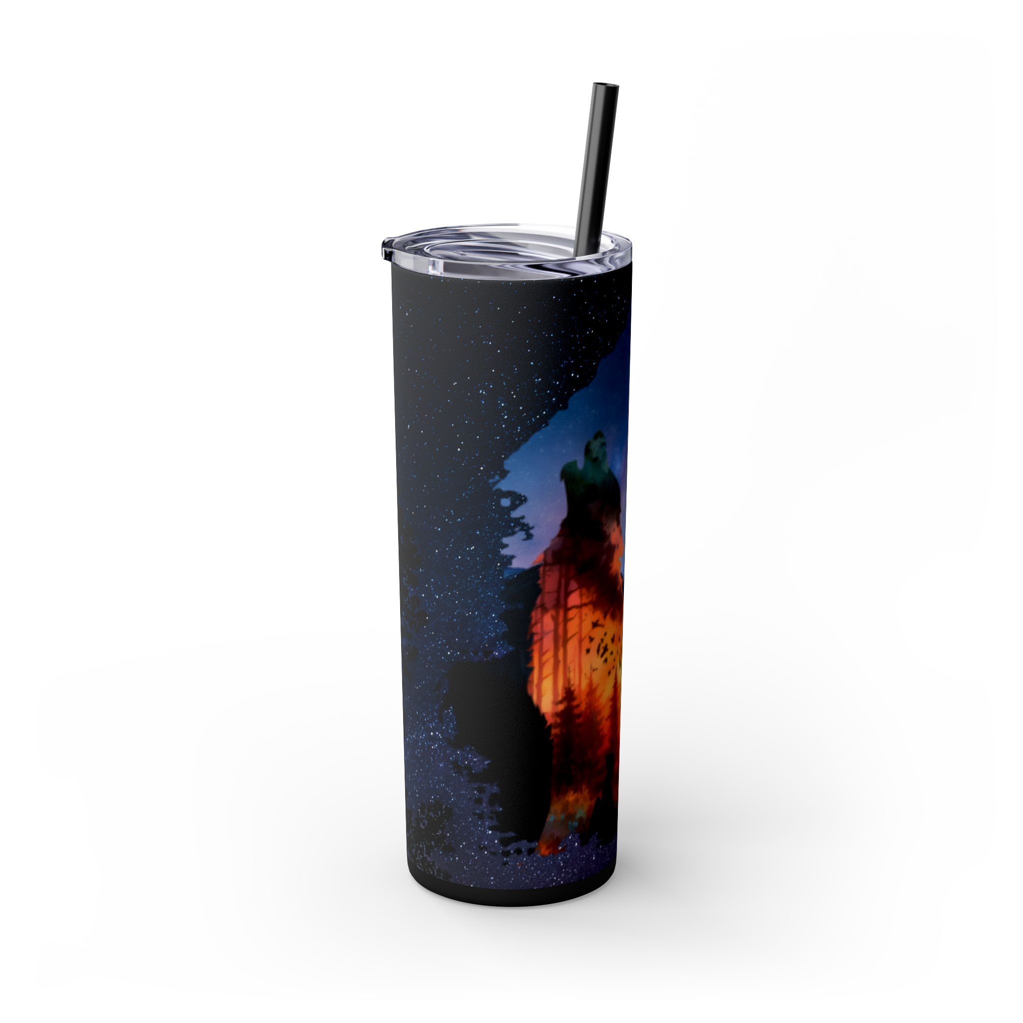 20oz Skinny Tumbler with Straw - Inspirational Travel Scene, Eco-Friendly Drinkware, Adventure Mug, Outdoor Gift, Unique Party Favor - Image 27