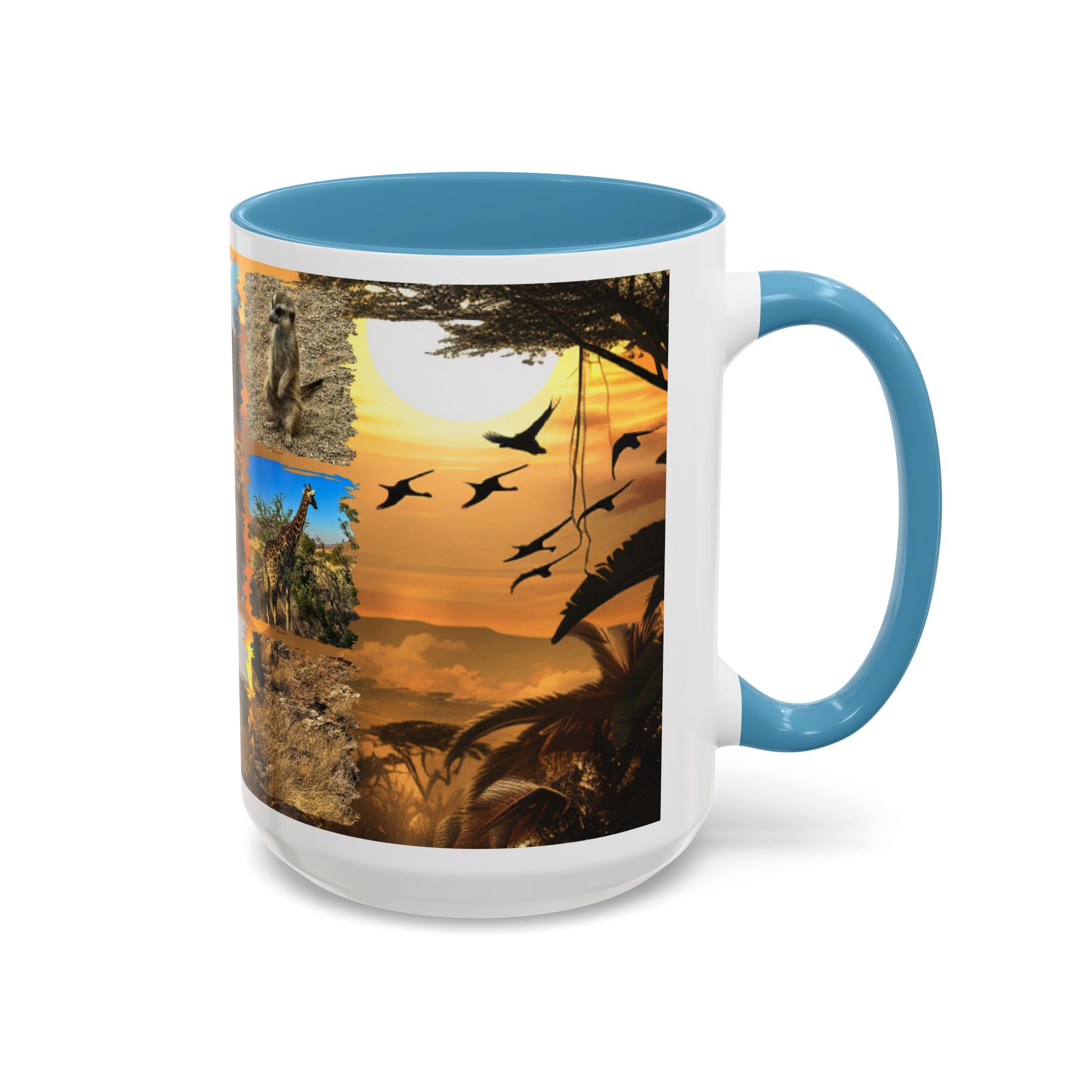 Wildlife Collage Accent Coffee Mug — Rustic Safari Animal Photo Design (11/15 oz) - Image 38