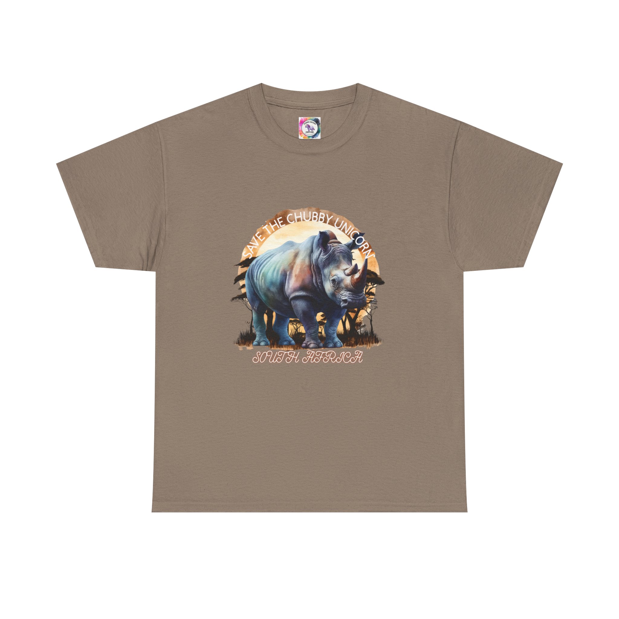 Vintage Rhino Graphic Tee | Comfortable Unisex Heavy Cotton Shirt | Animal Lover Gift | Eco-Friendly Fashion | Nature-Inspired Apparel - Image 16
